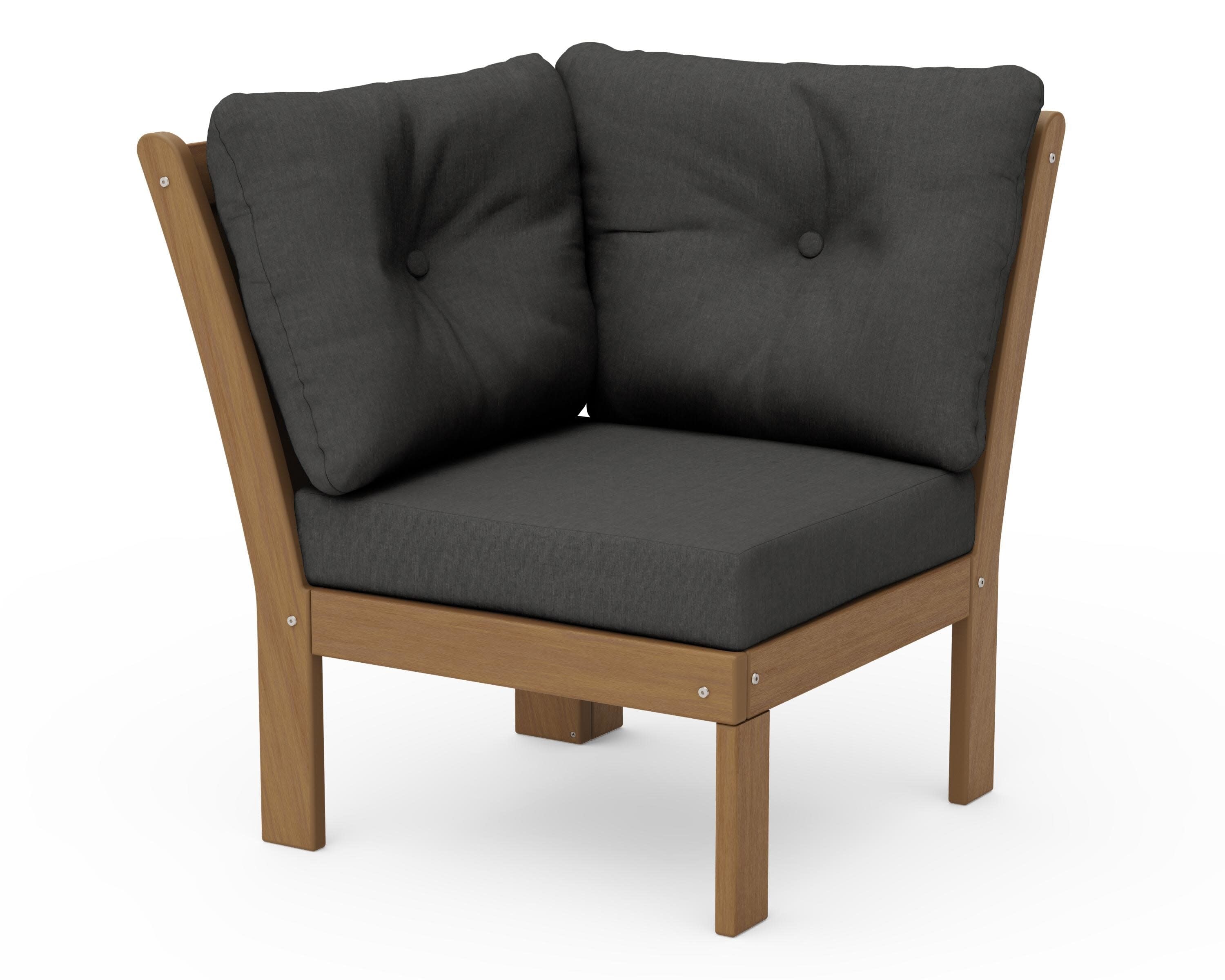 Vineyard Modular Corner Chair in Natural / Spectrum Carbon