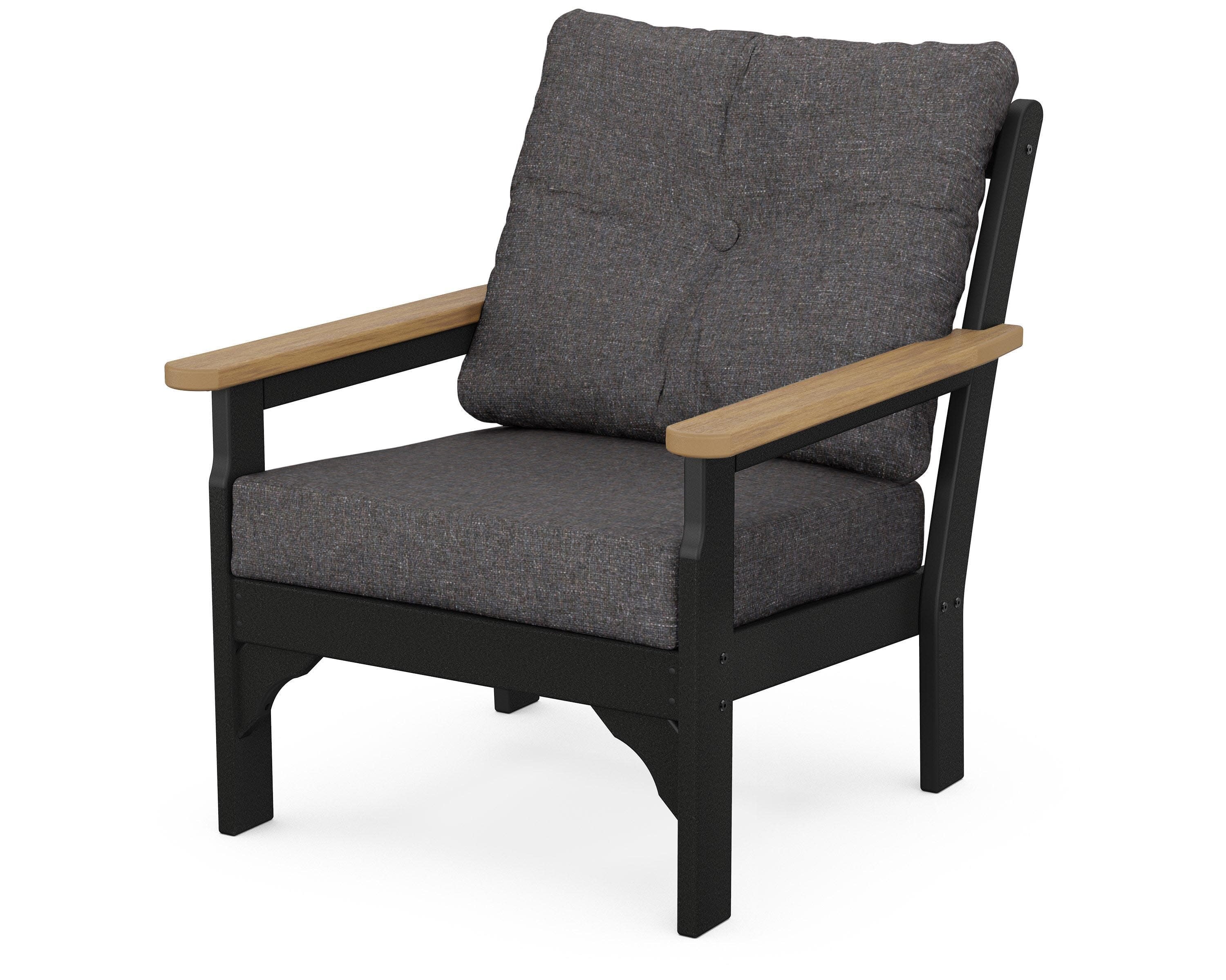 Vineyard Deep Seating Chair in Black / Natural / Ash Charcoal