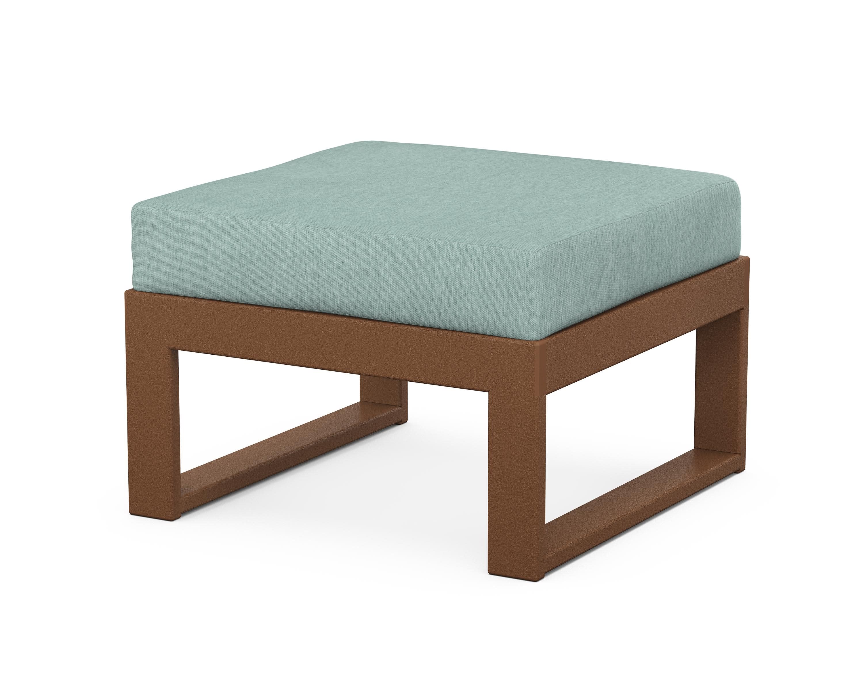 Modular Ottoman - Modern in Teak / Glacier Spa