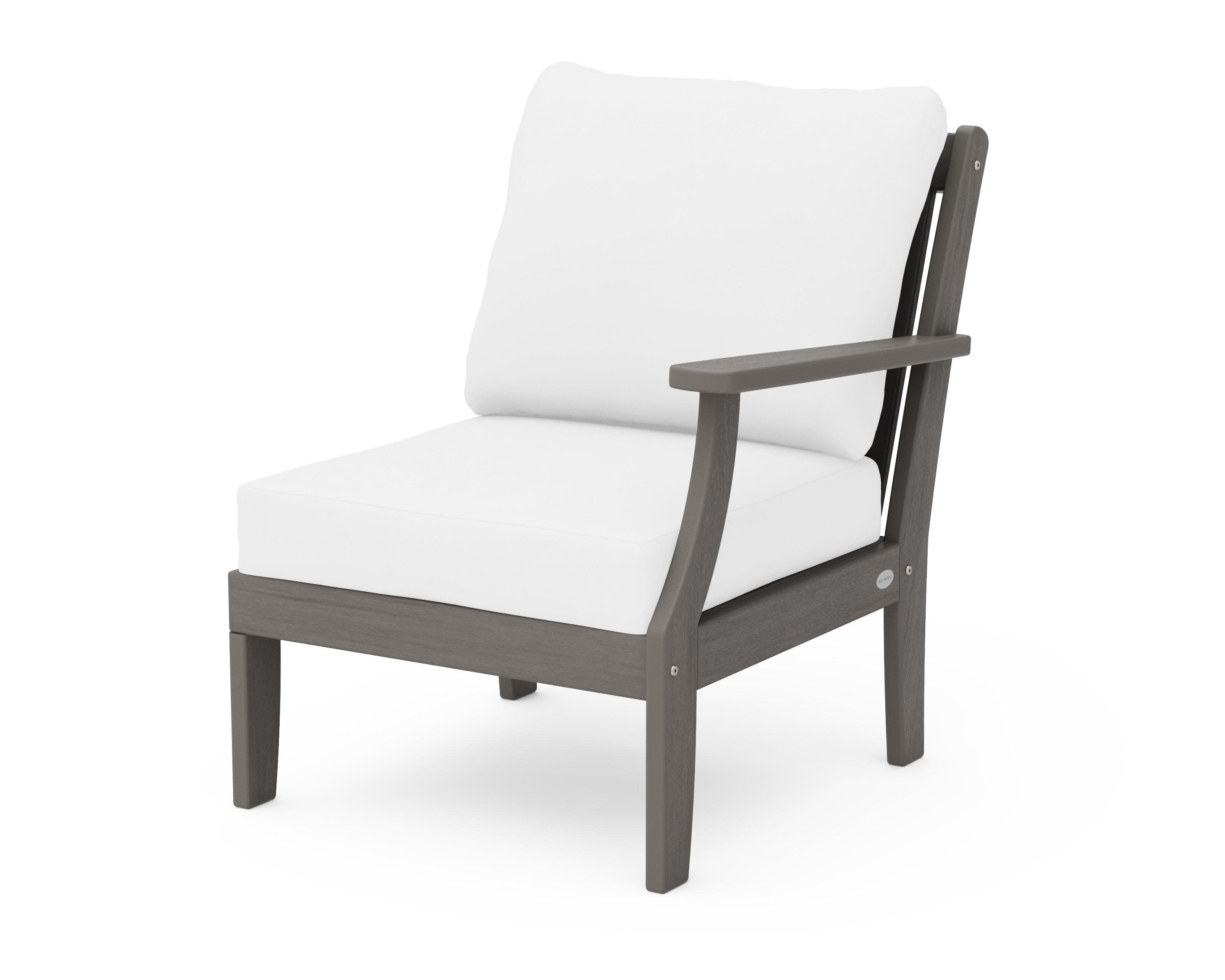 Braxton Modular Right Arm Chair in Driftwood / Natural