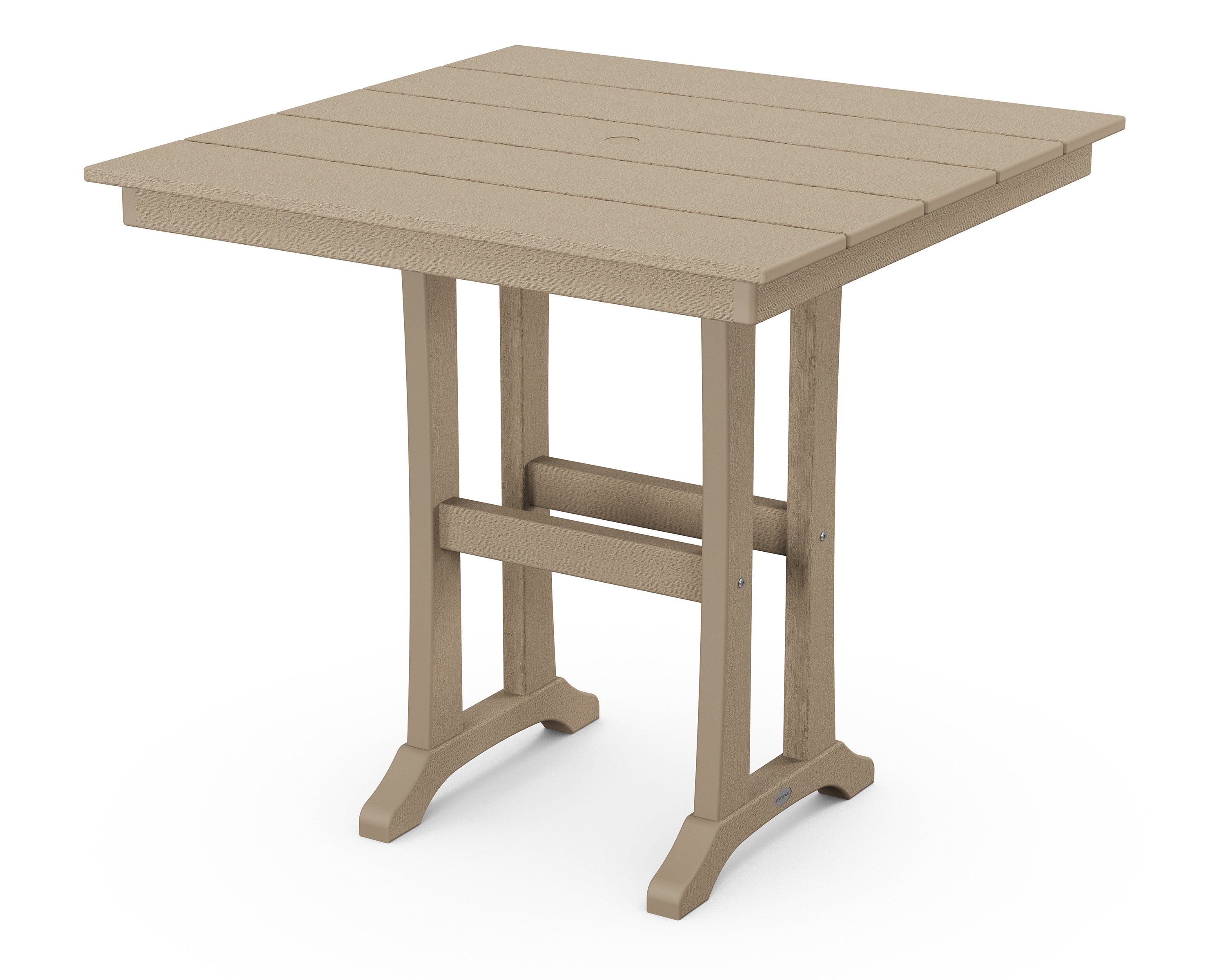 Farmhouse Trestle 37" Counter Table in Vintage Sahara
