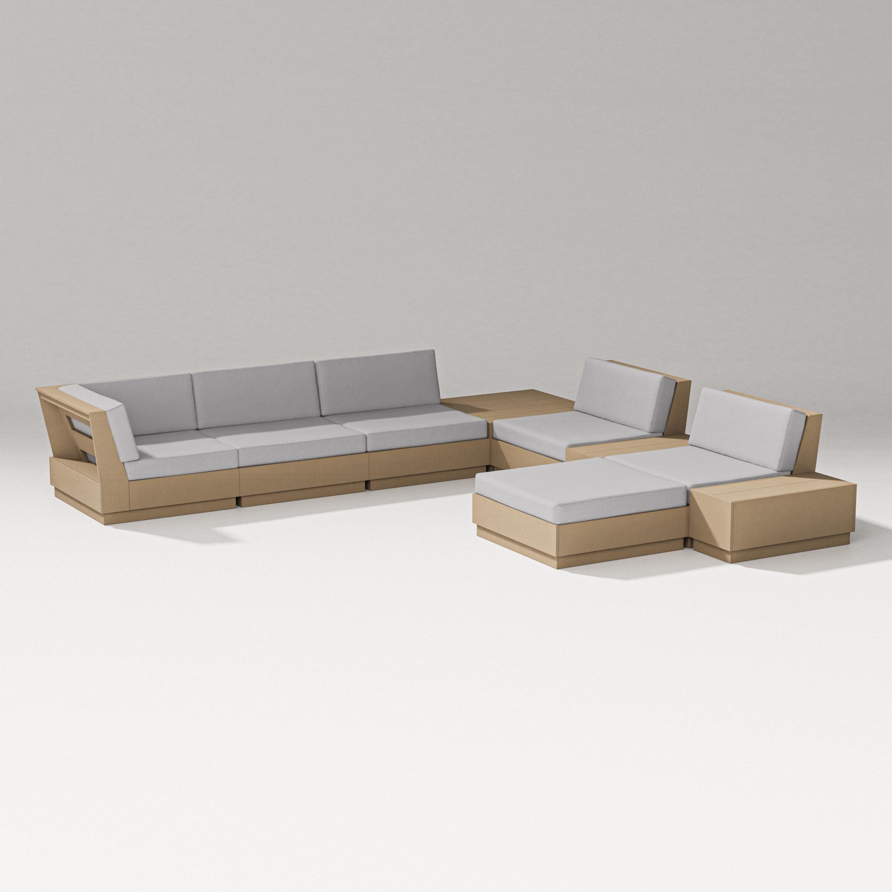 Elevate 9-Piece Conversation Sectional in Vintage Sahara / Granite