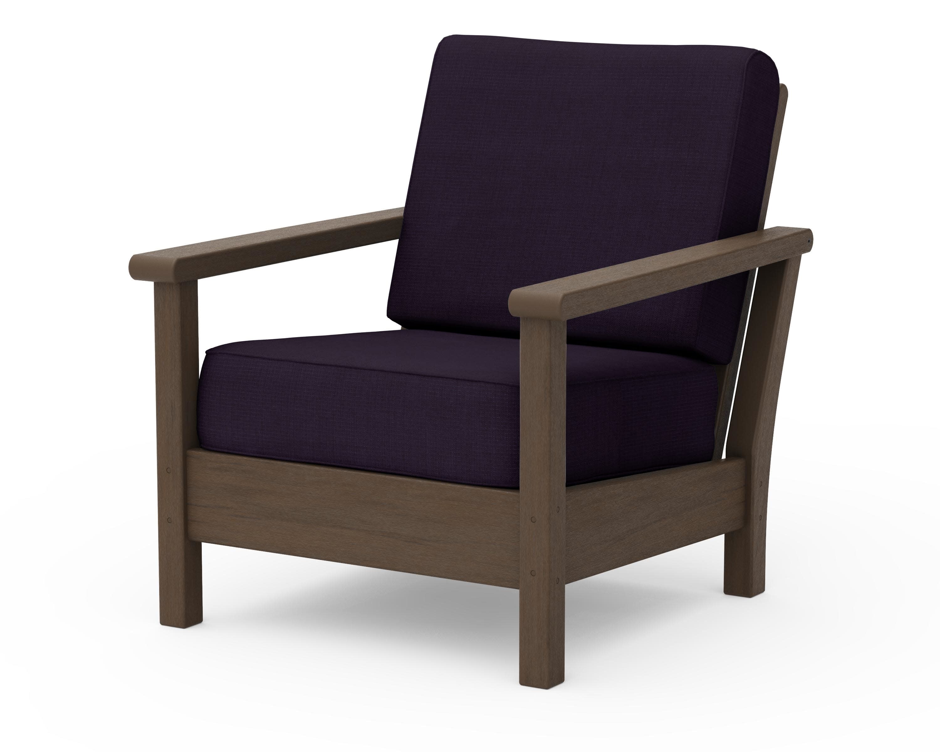 Harbour Deep Seating Chair in Kona / Navy Linen