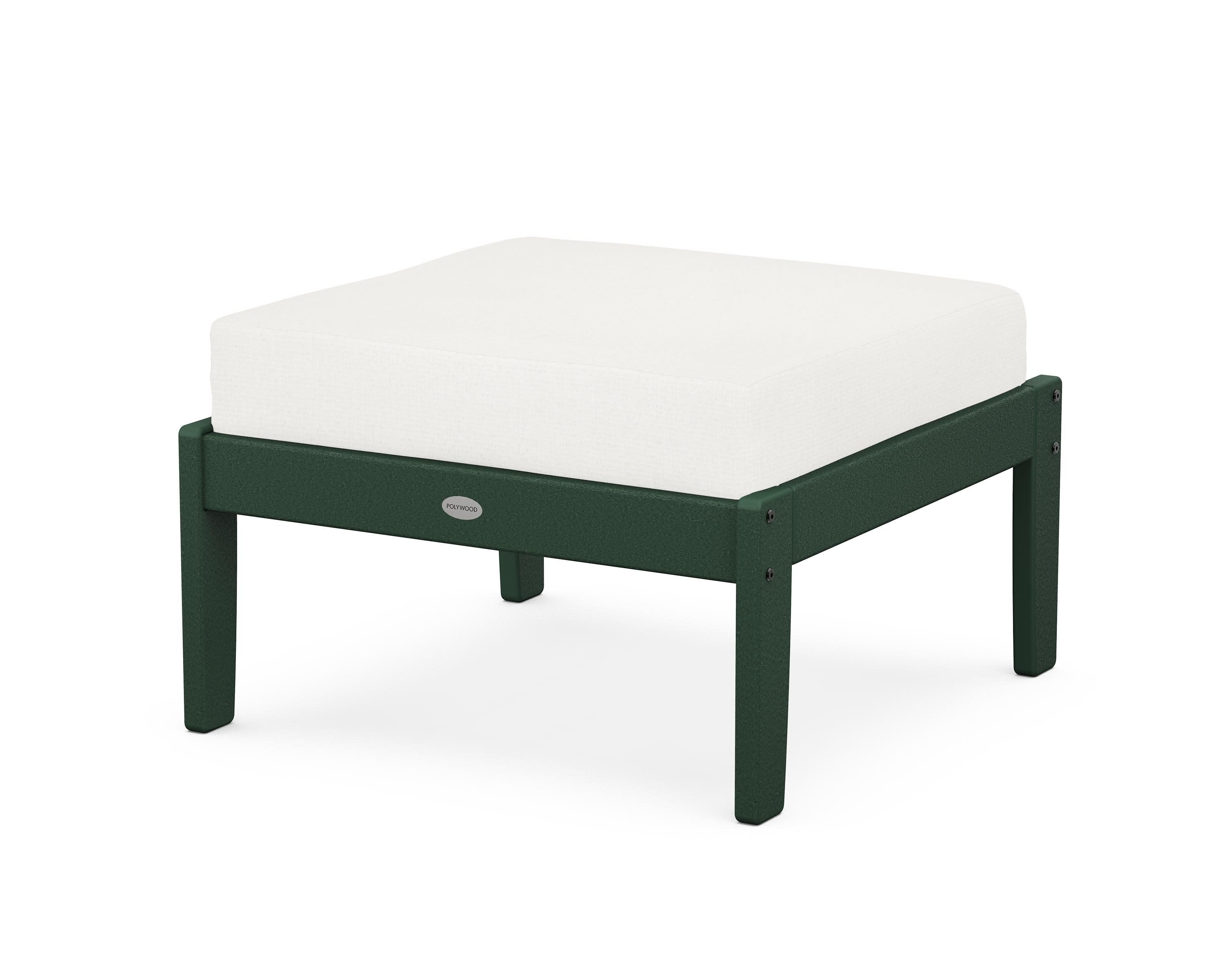 Braxton Deep Seating Ottoman in Green / Natural Linen