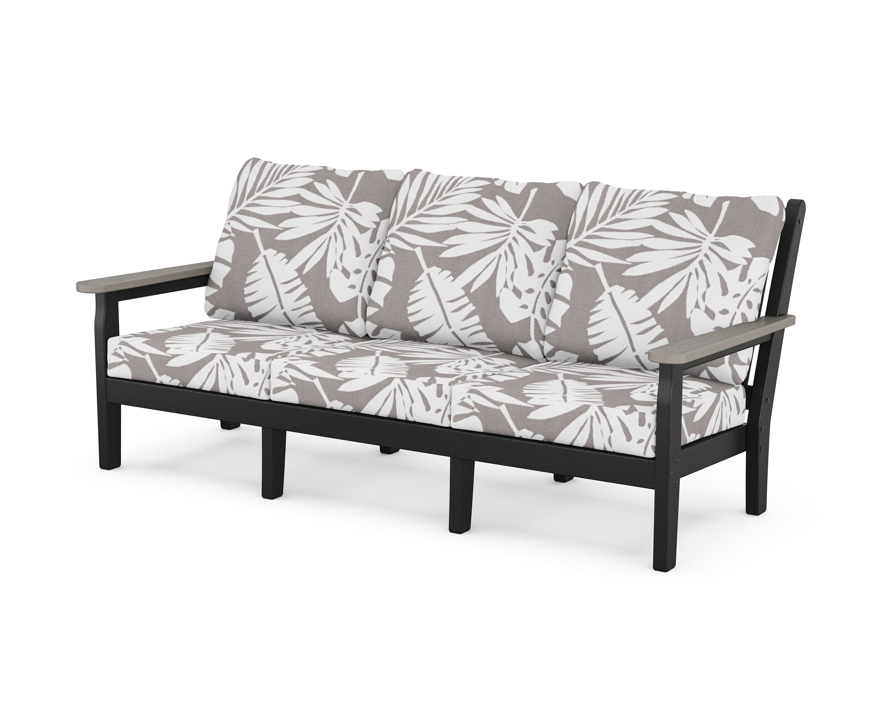Chippendale Deep Seating Sofa in Black / Driftwood / Leaf Grey Mist
