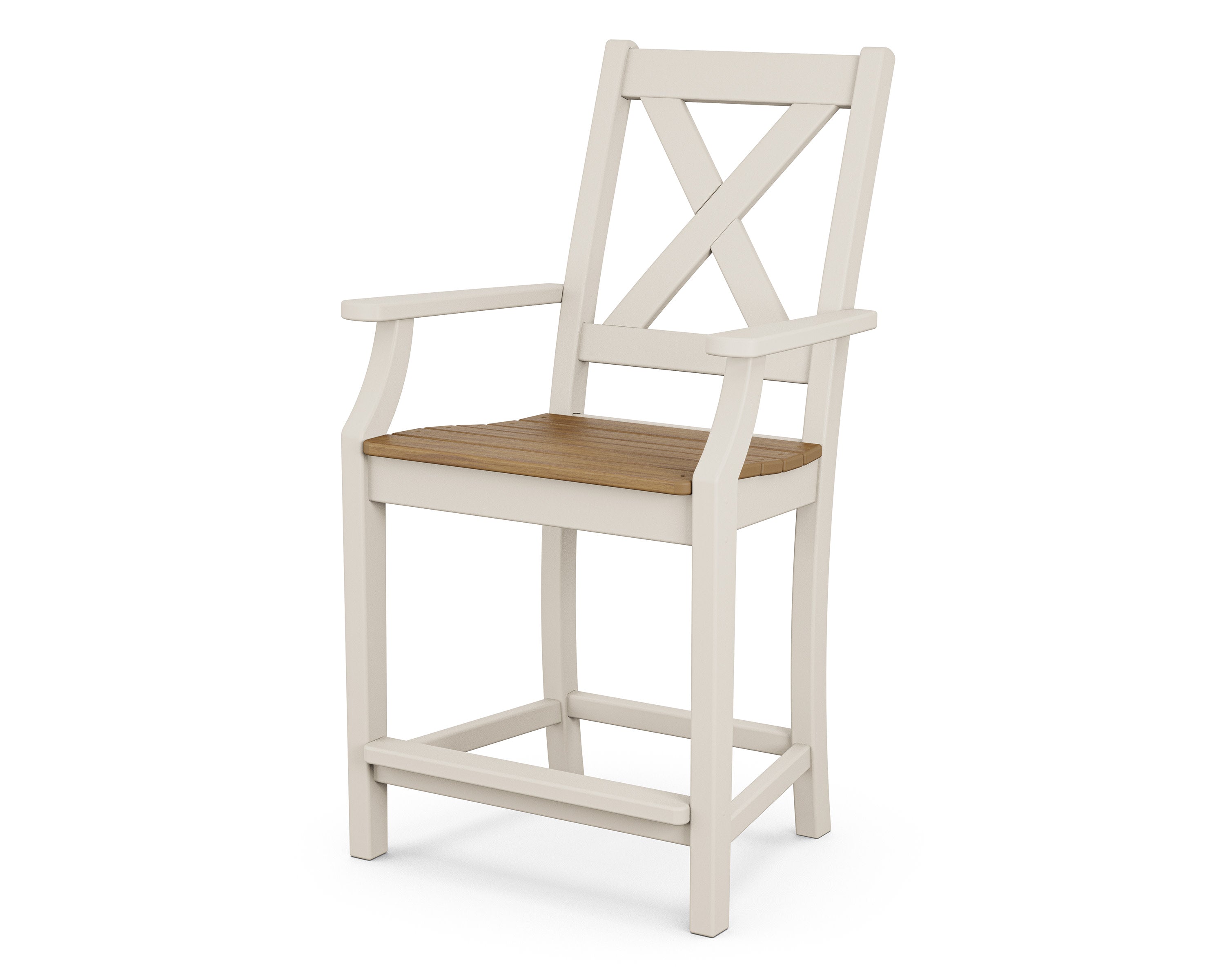Braxton Counter Arm Chair in Sand / Natural