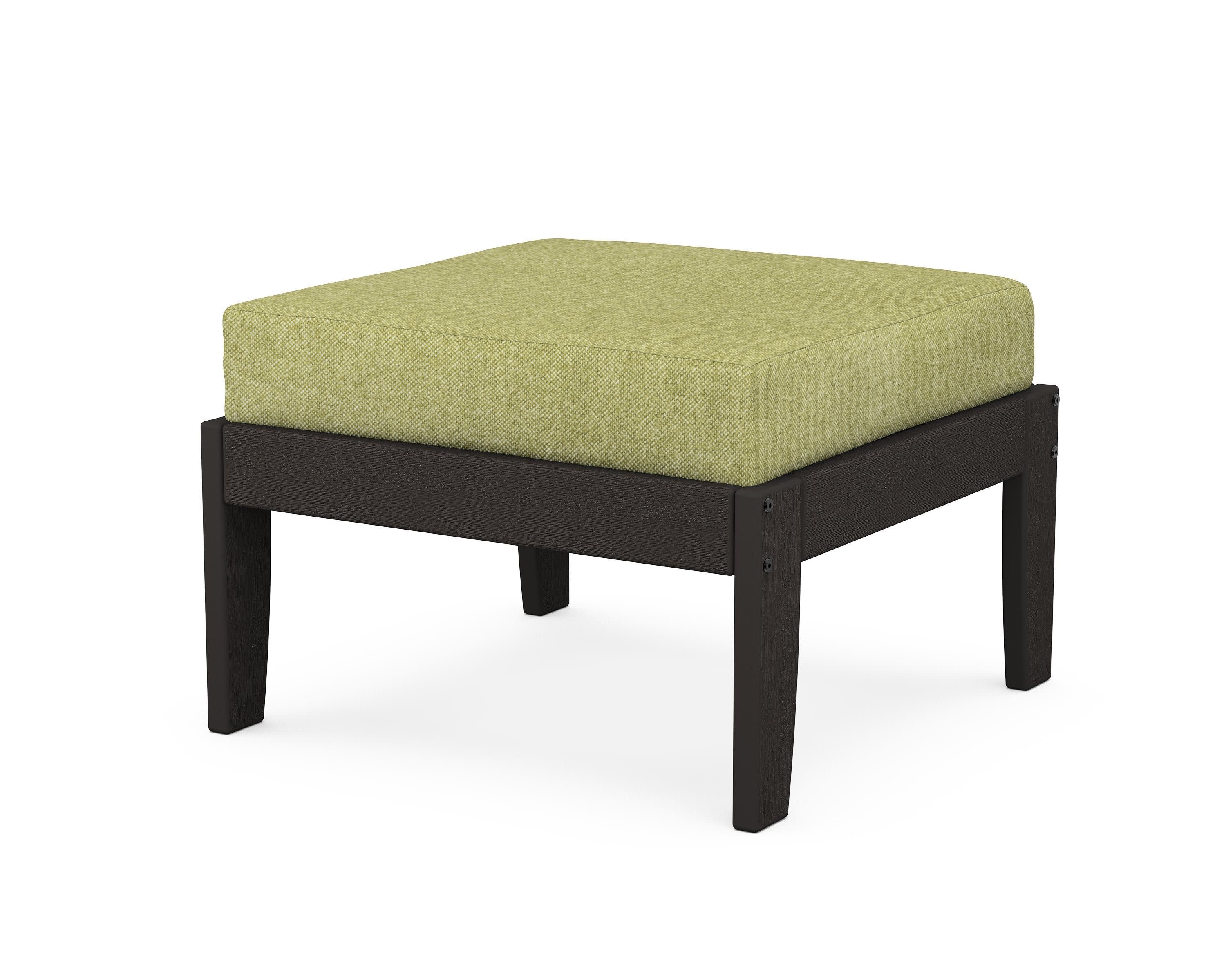 Modular Ottoman - Classic in Vintage Coffee / Chartreuse Boucle