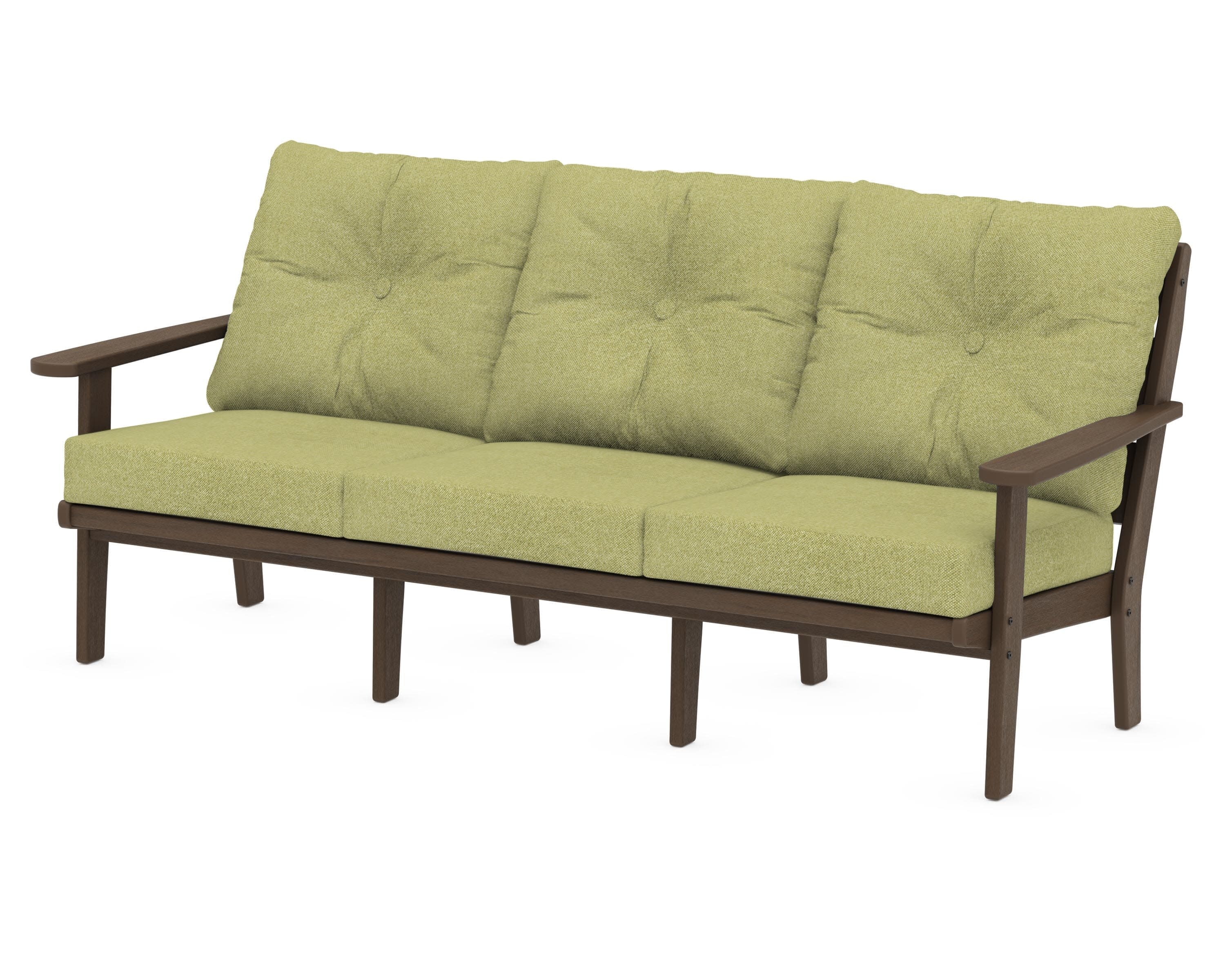 Lakeside Deep Seating Sofa in Kona / Chartreuse Boucle