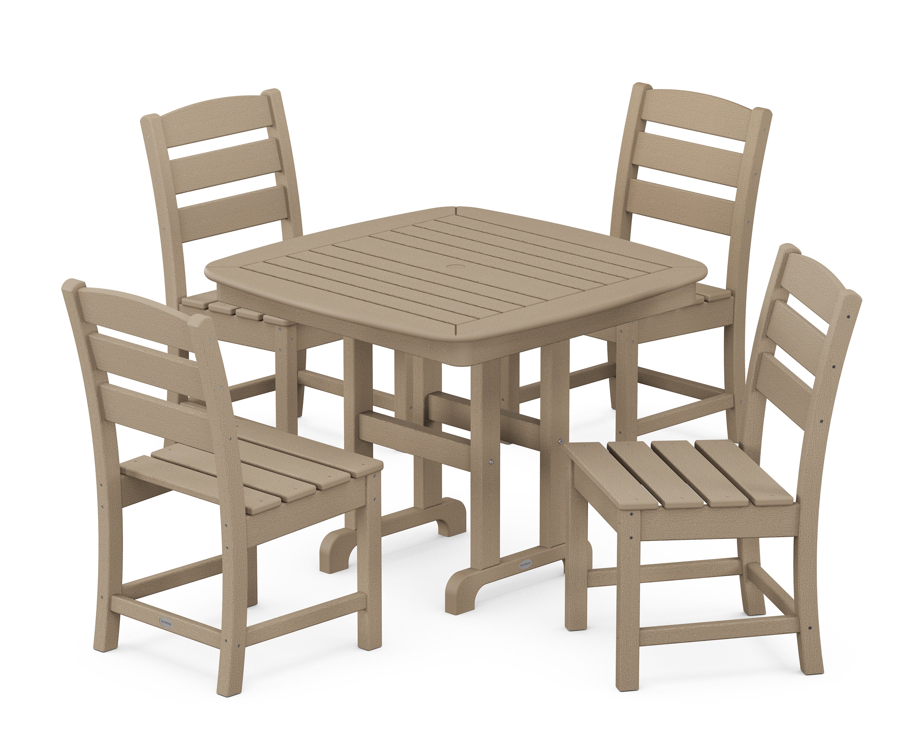 Lakeside 5-Piece Side Chair Dining Set in Vintage Sahara