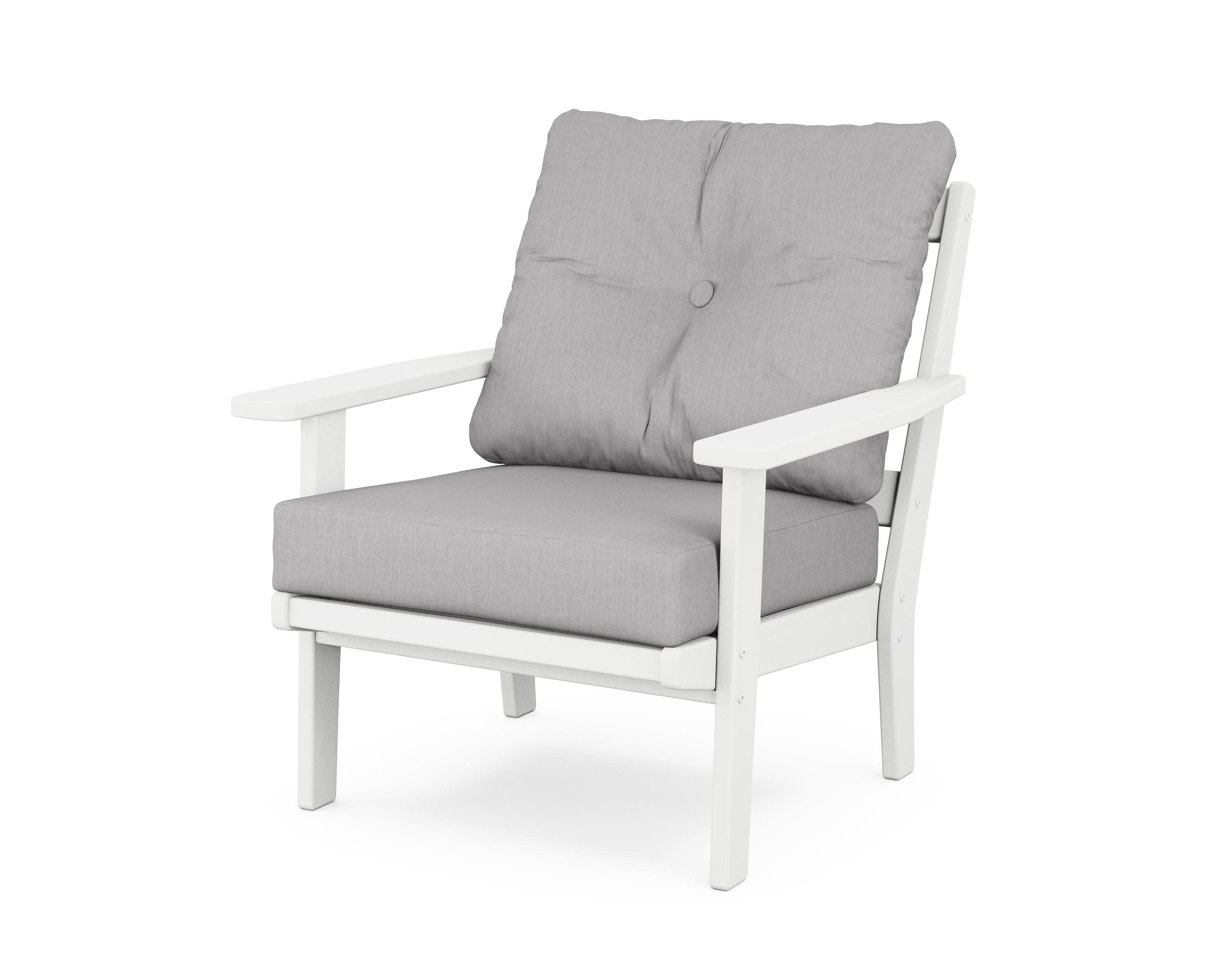 Prairie Deep Seating Chair in White / Granite