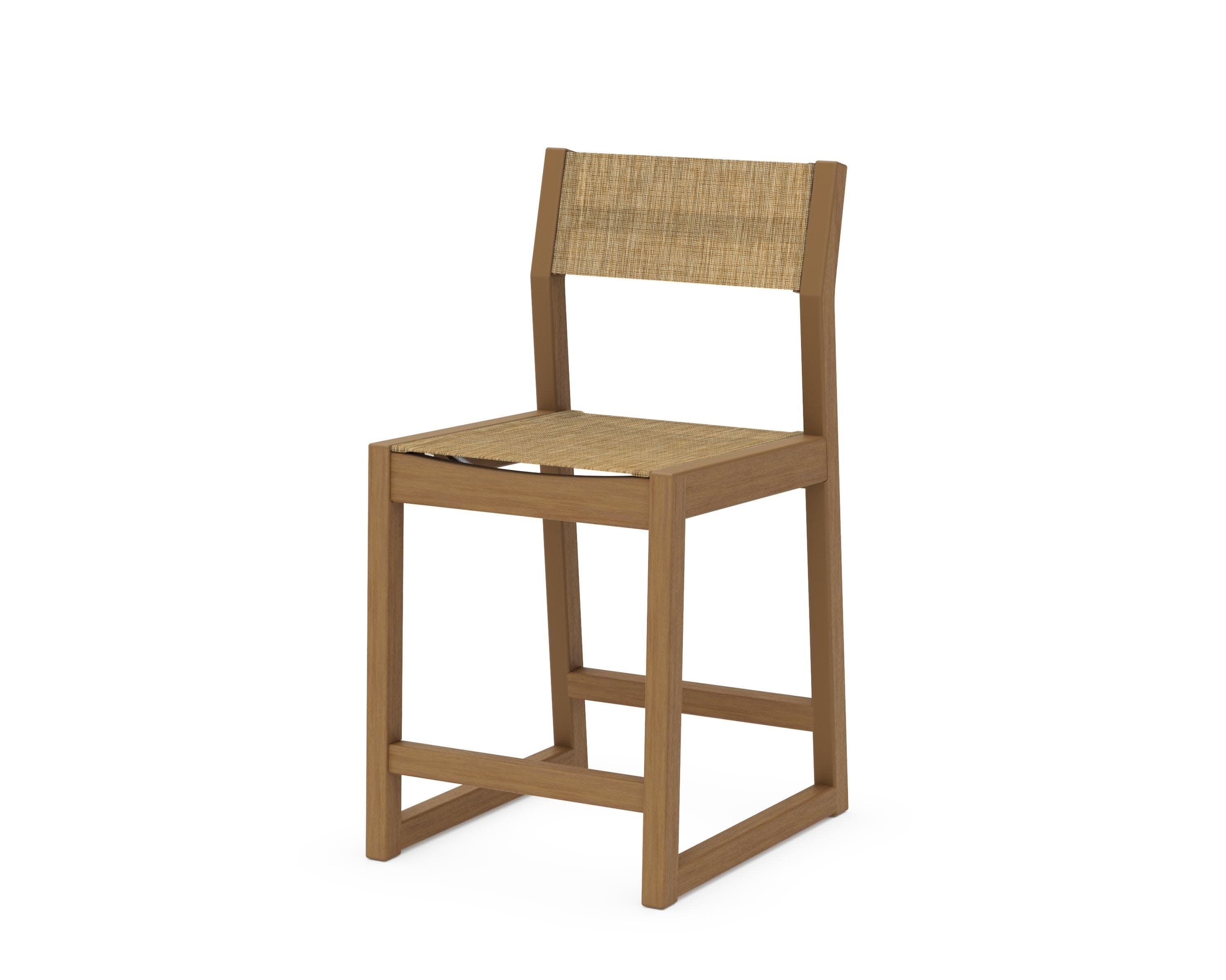 EDGE Sling Counter Side Chair in Natural / Burlap Sling