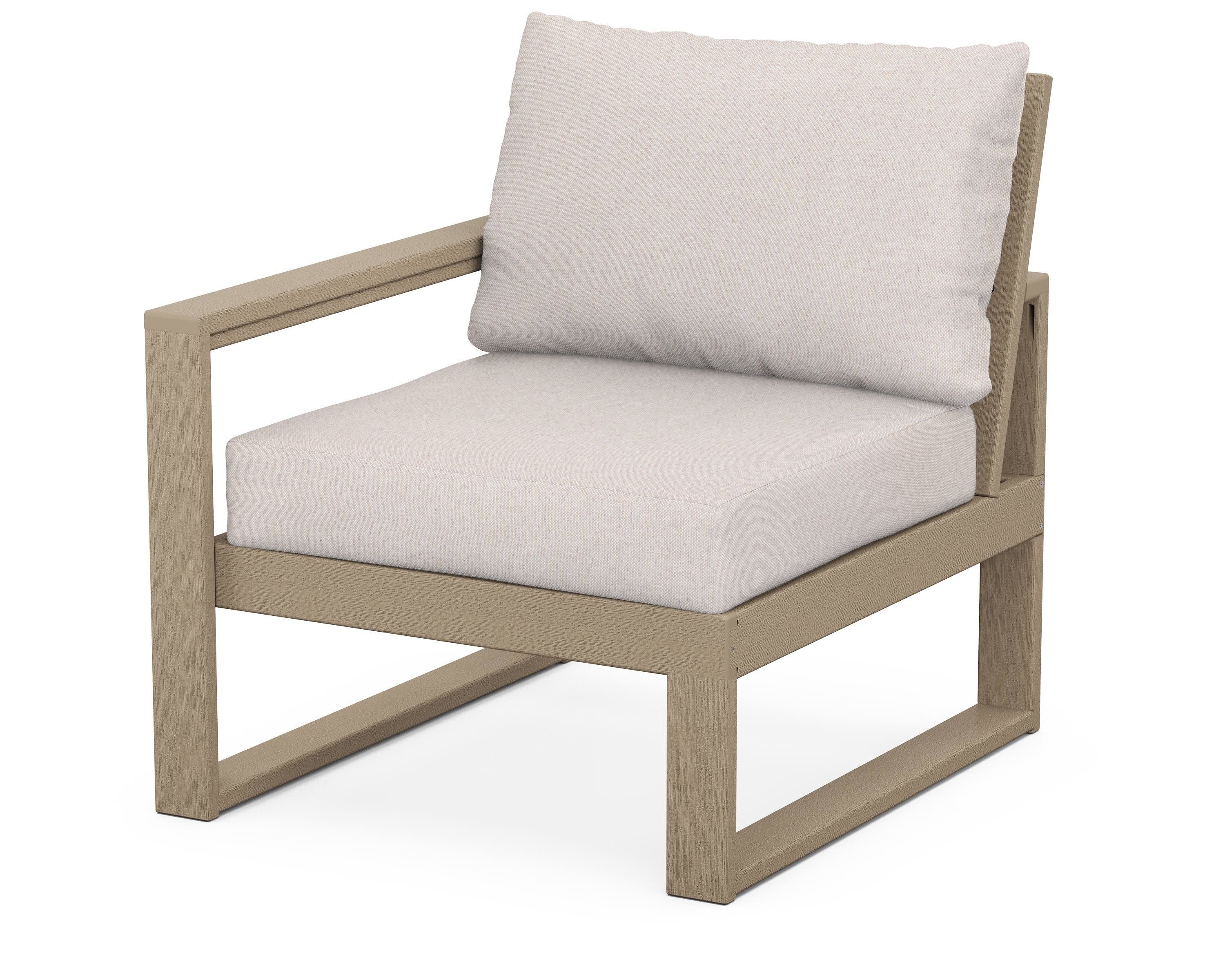EDGE Modular Left Arm Chair in Vintage Sahara / Dune Burlap