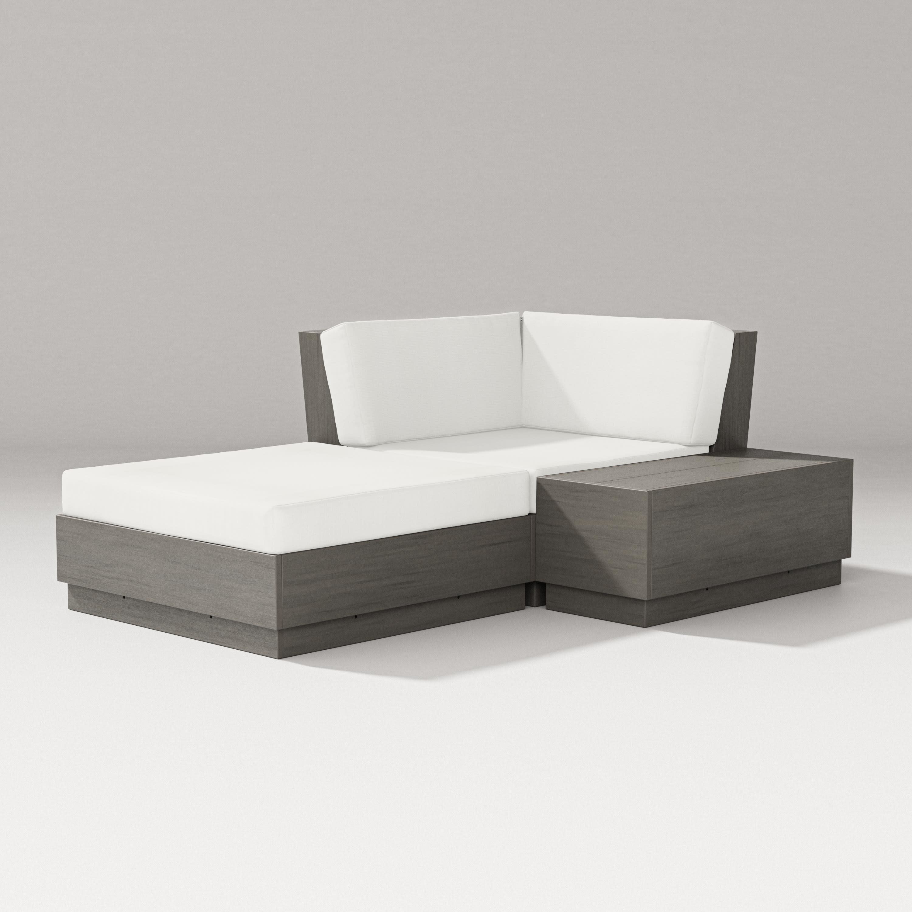 Elevate Corner Chaise in Driftwood / Natural Linen