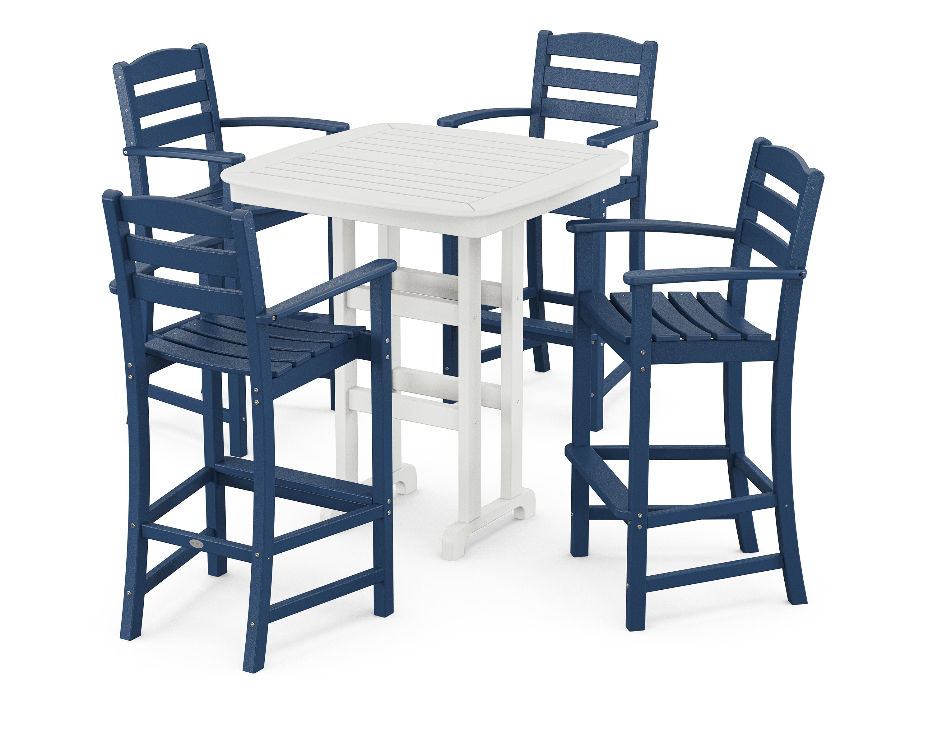 La Casa Caf 5-Piece Bar Set in Navy / White