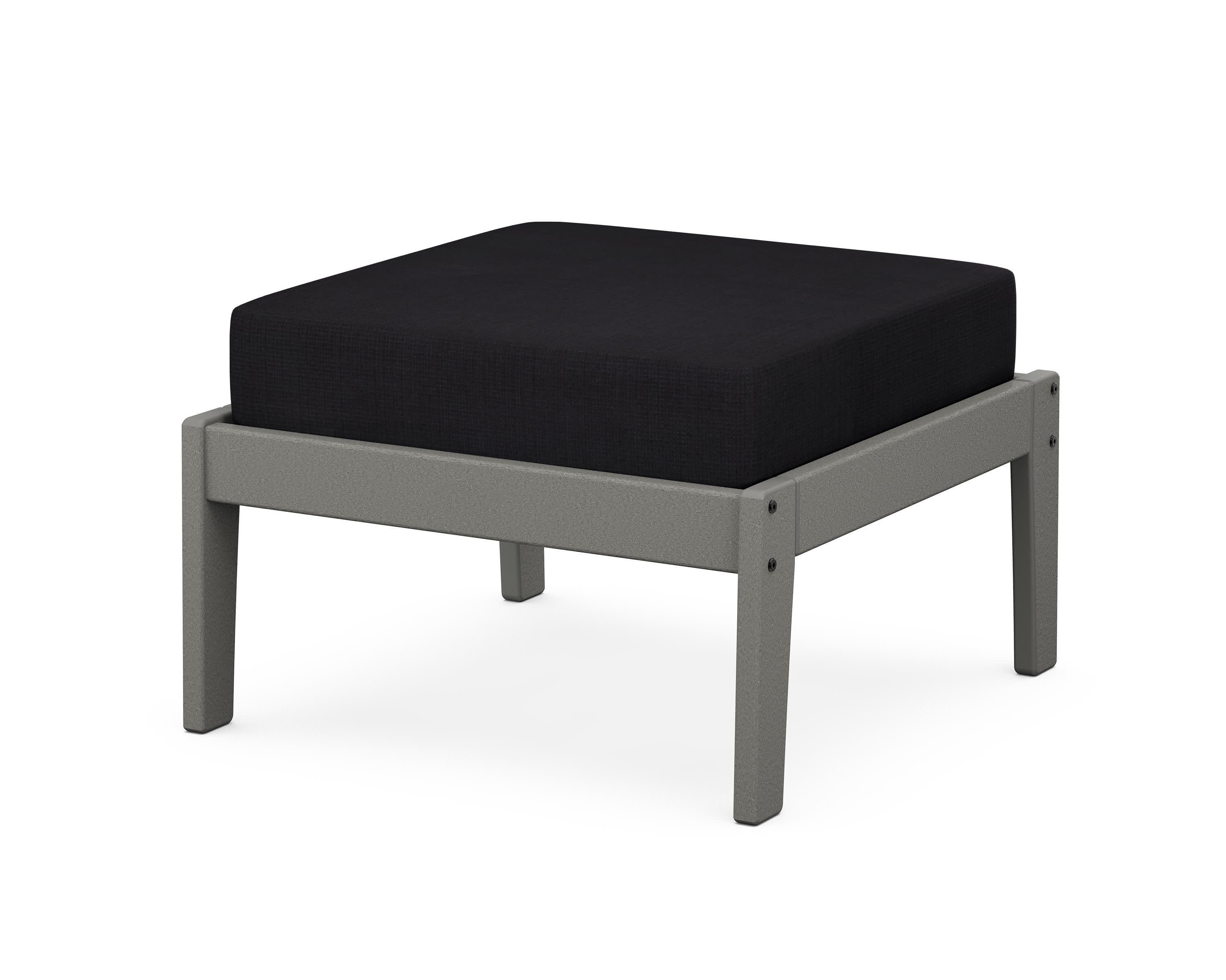Deep Seating Ottoman in Slate Grey / Midnight Linen