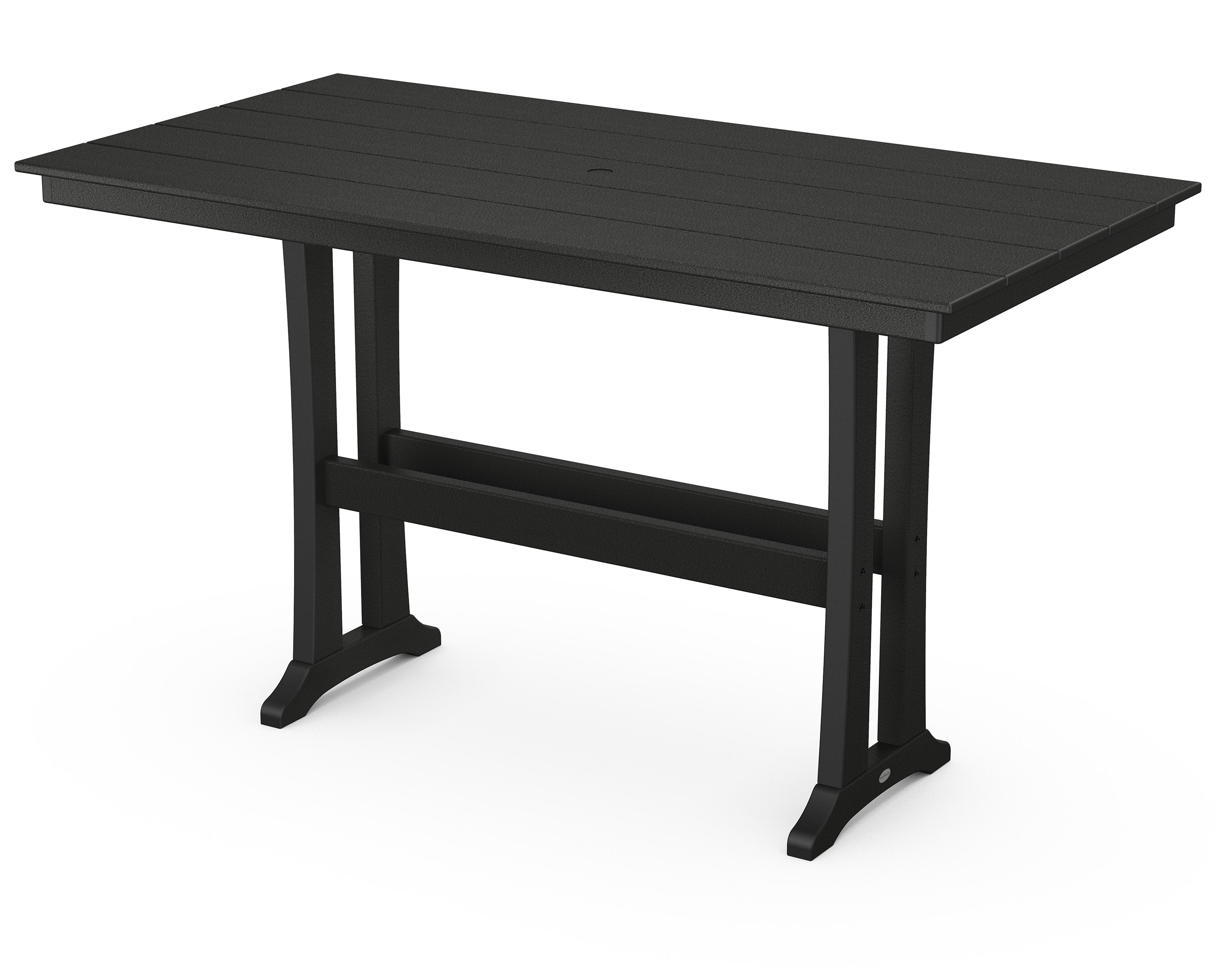 Farmhouse Trestle 37" x 72" Bar Table in Black