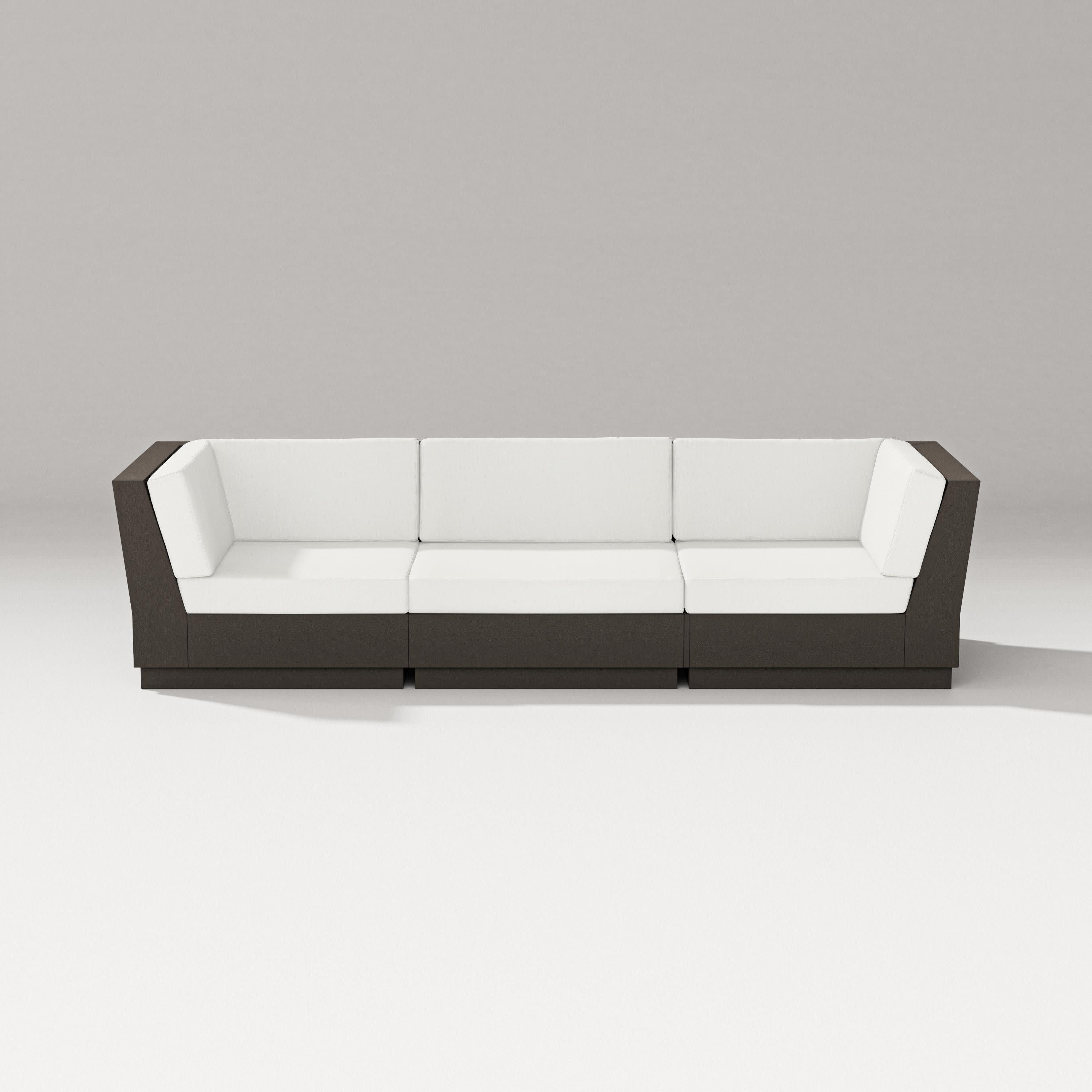 Elevate Sofa Sectional in Vintage Coffee / Natural Linen