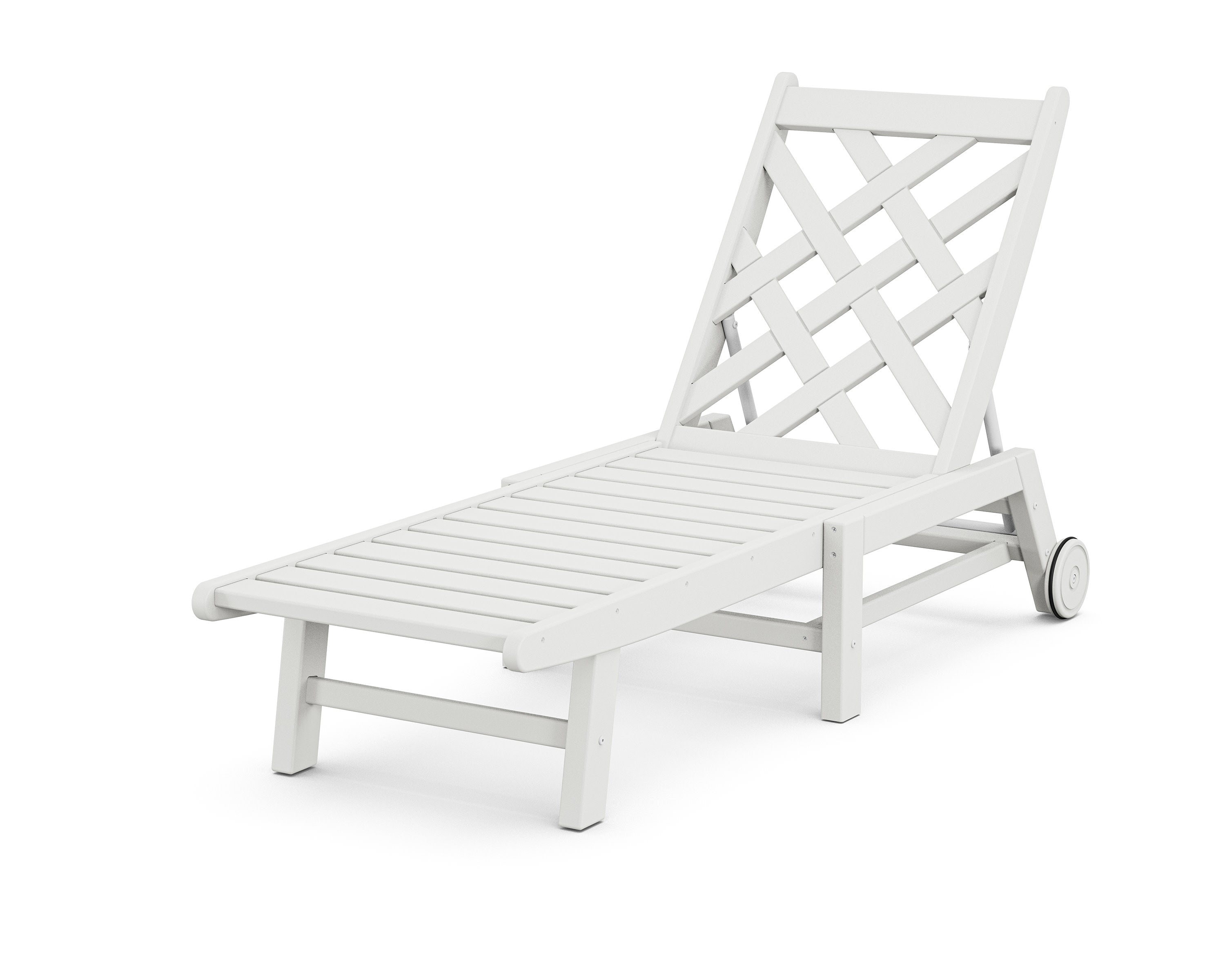Wovendale Chaise with Wheels in White