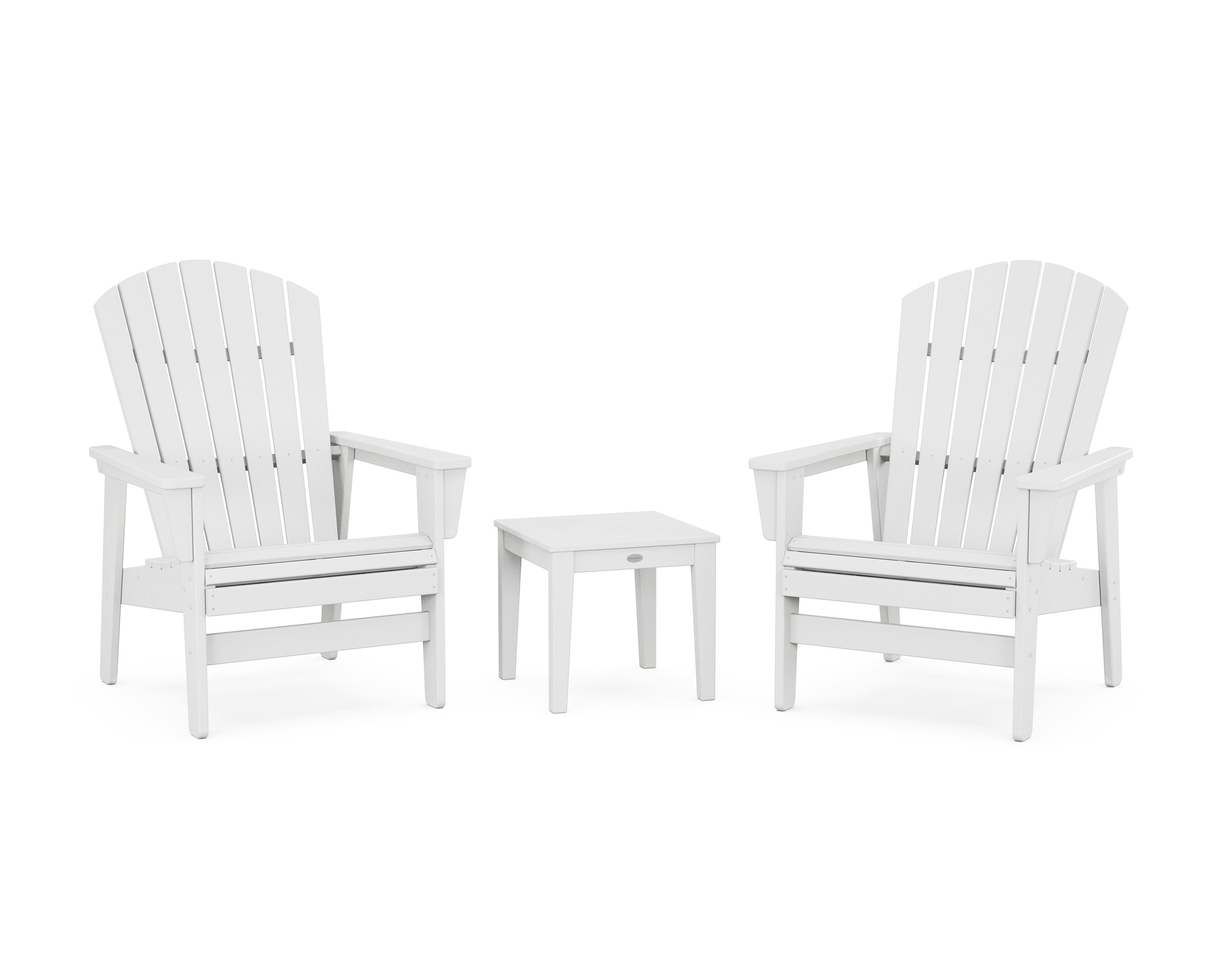 3-Piece Nautical Grand Upright Adirondack Set in White