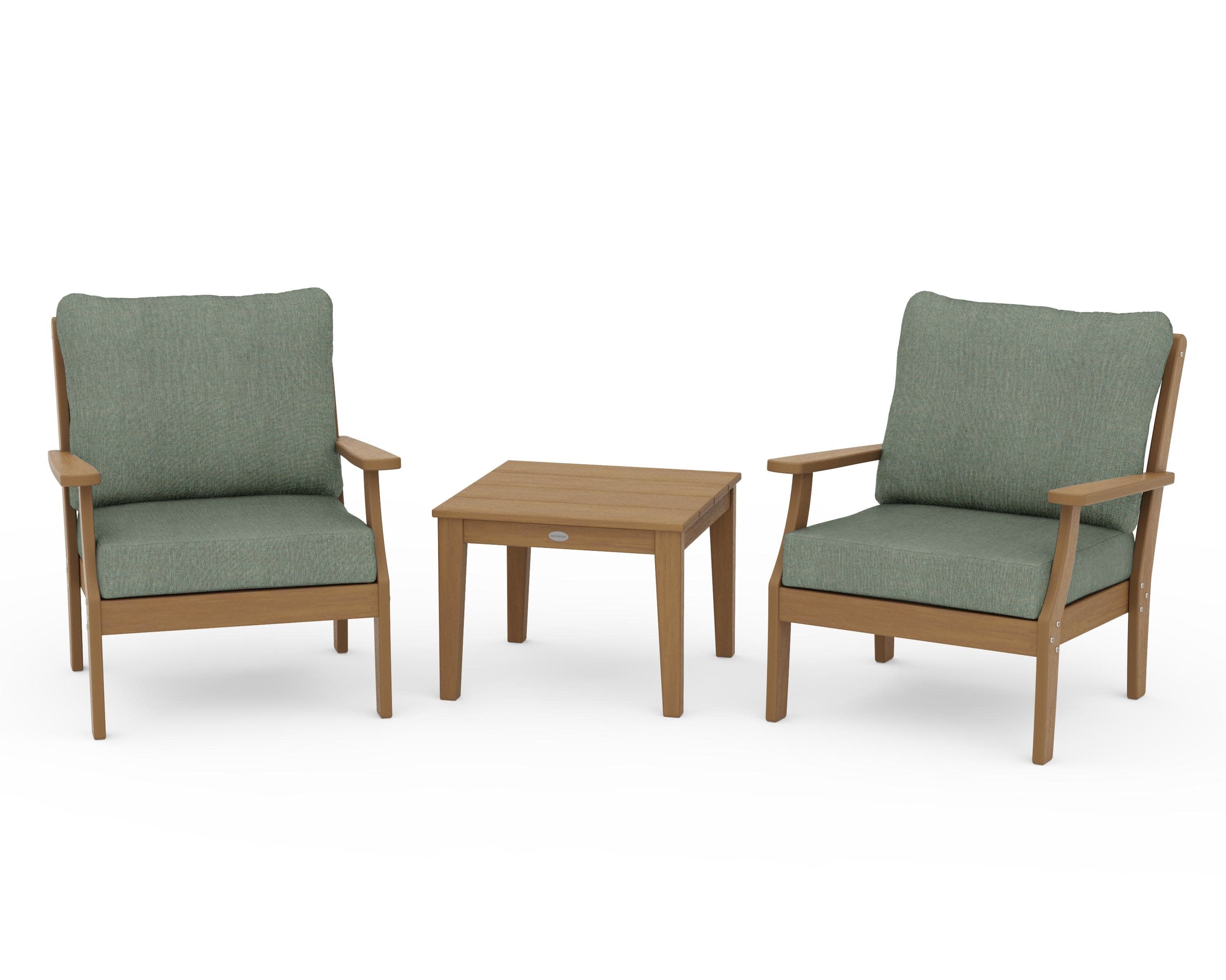 Braxton 3-Piece Deep Seating Set in Natural / Cast Sage