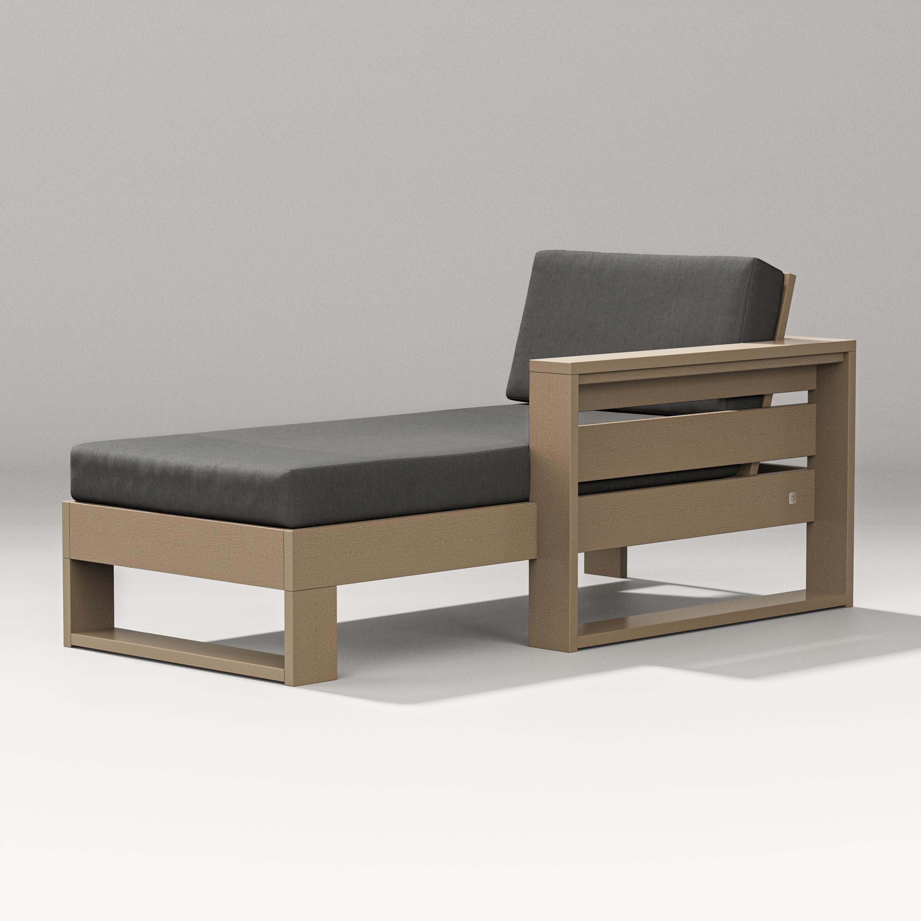 Latitude Modular Right Arm Chaise in Vintage Sahara / Spectrum Carbon