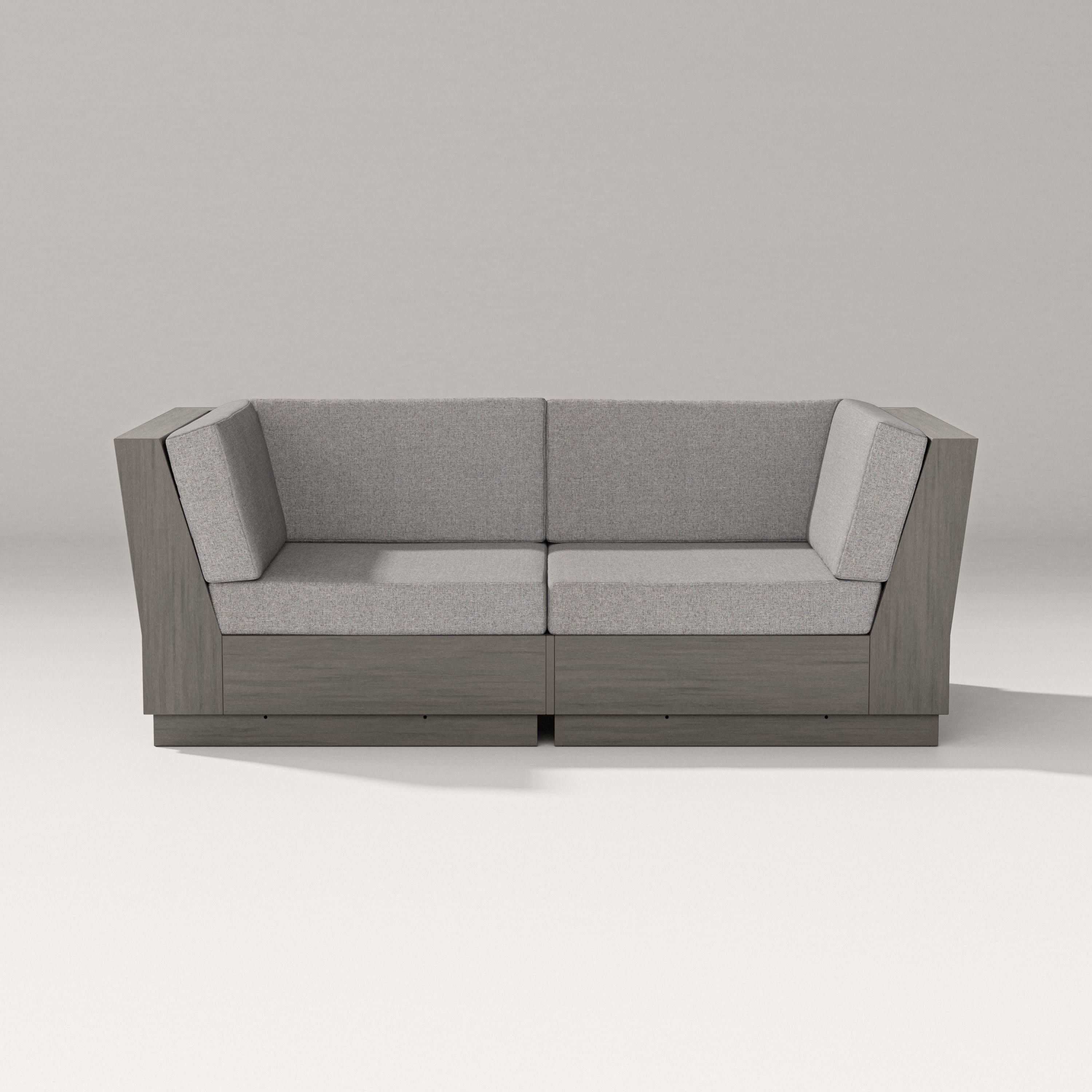 Elevate Loveseat Sectional in Driftwood / Grey Mist