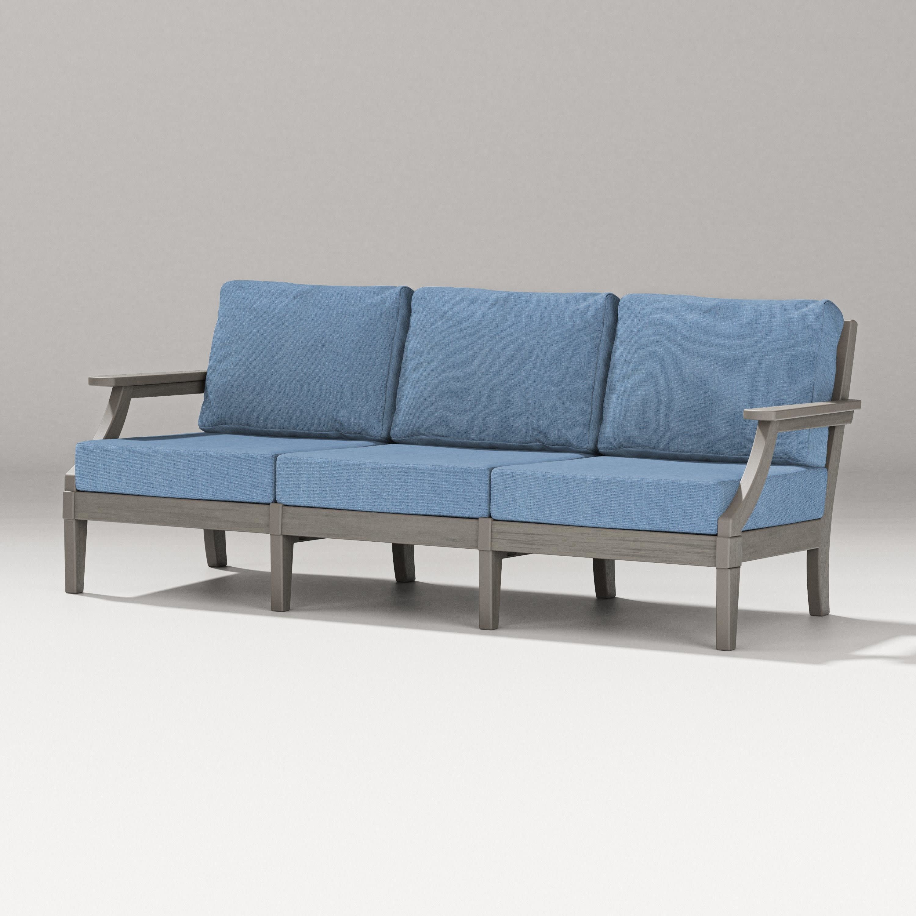 Estate Sofa in Driftwood / Sky Blue