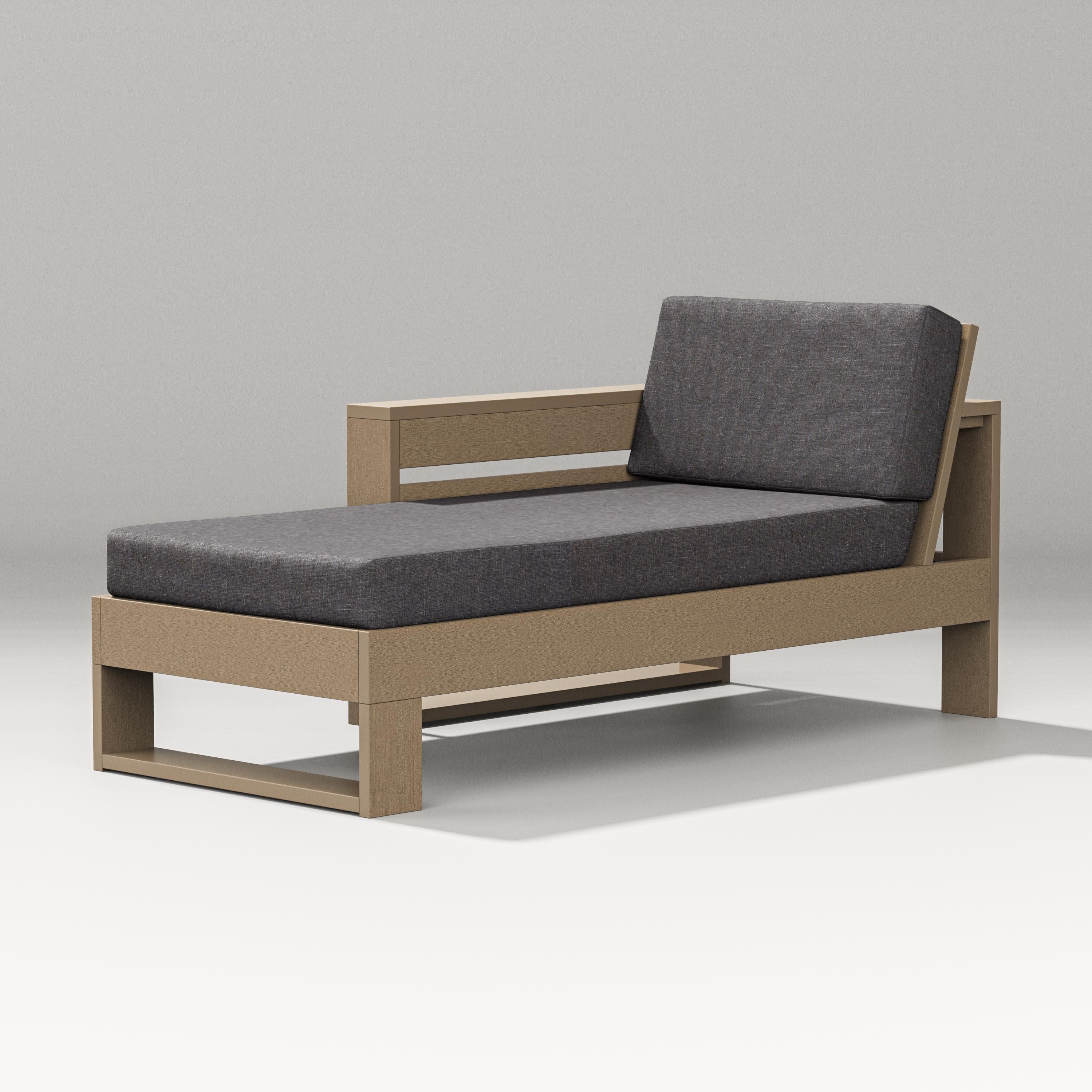Latitude Modular Left Arm Chaise in Vintage Sahara / Ash Charcoal