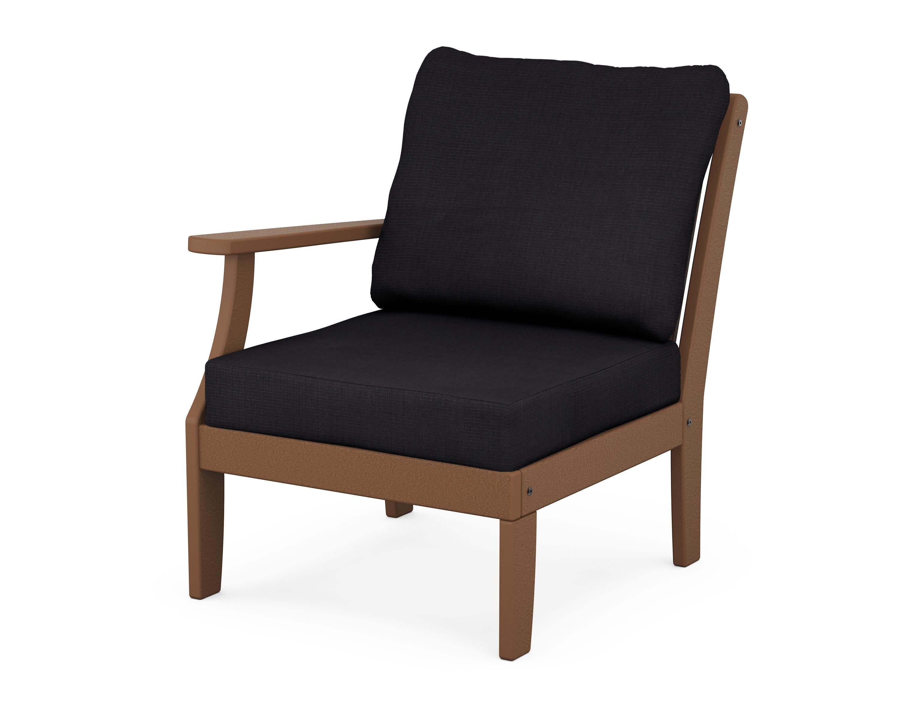 Braxton Modular Left Arm Chair in Teak / Midnight Linen