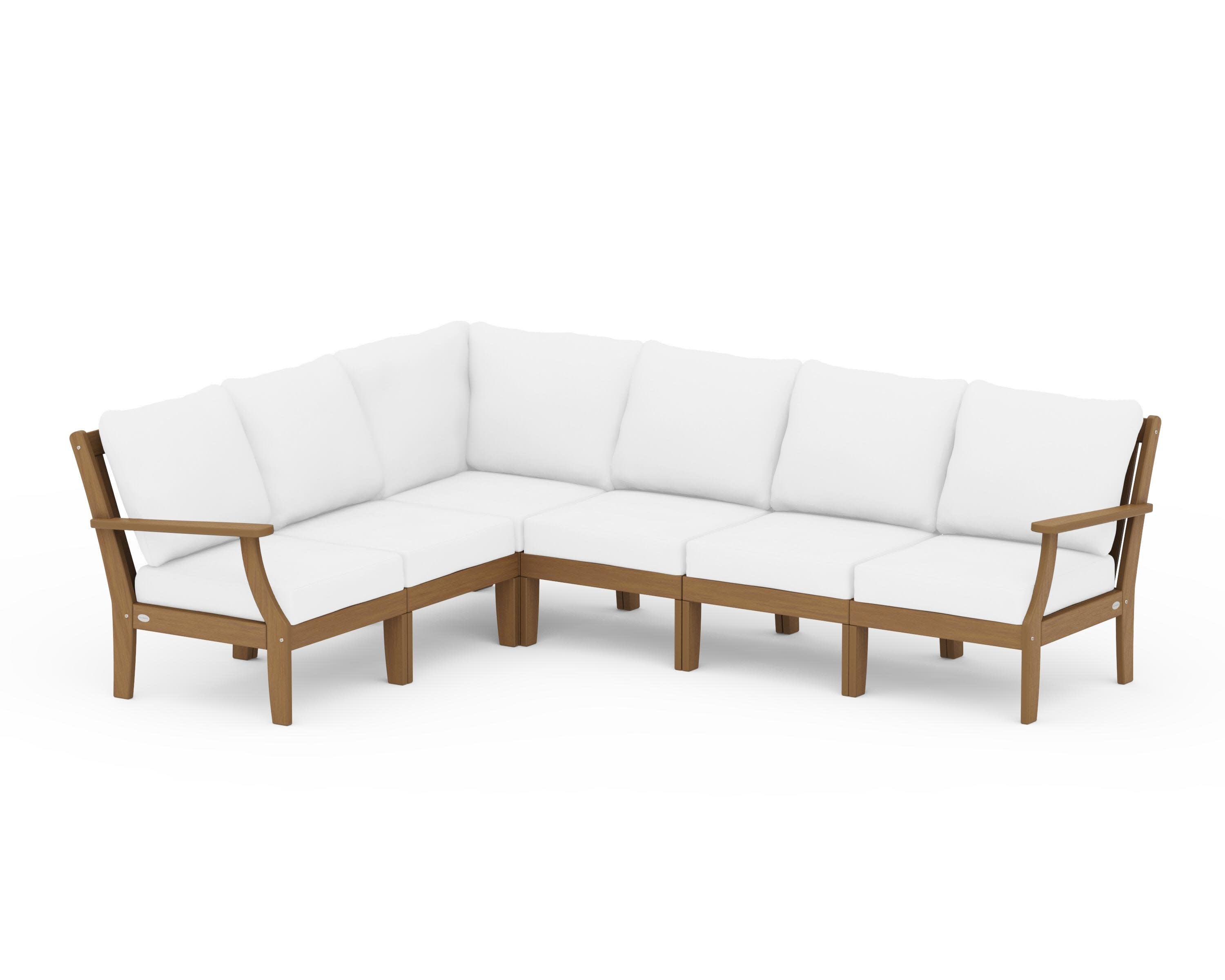 Braxton Modular 6-Piece Deep Seating Set in Natural / Natural