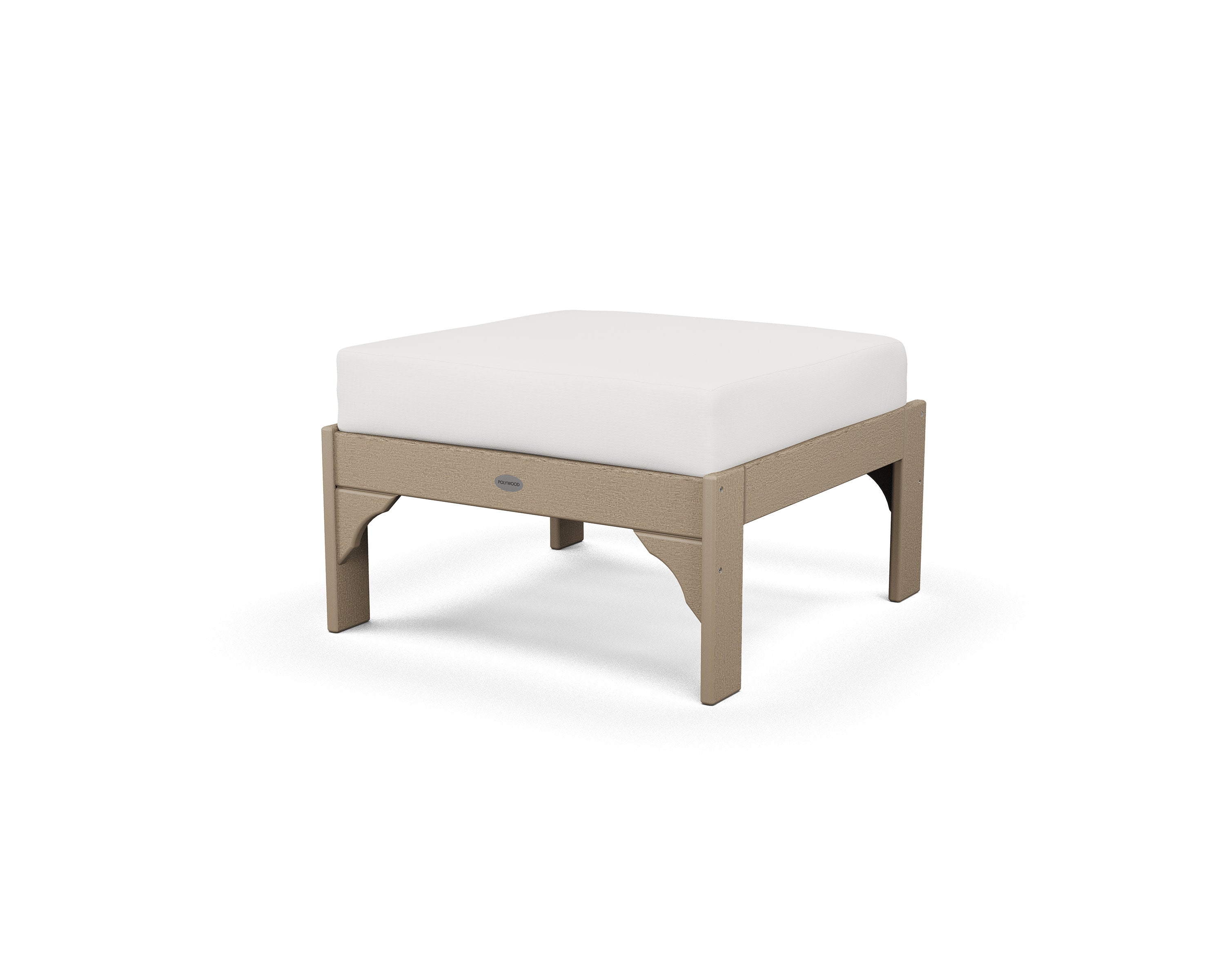 Vineyard Deep Seating Ottoman in Vintage Sahara / Natural Linen