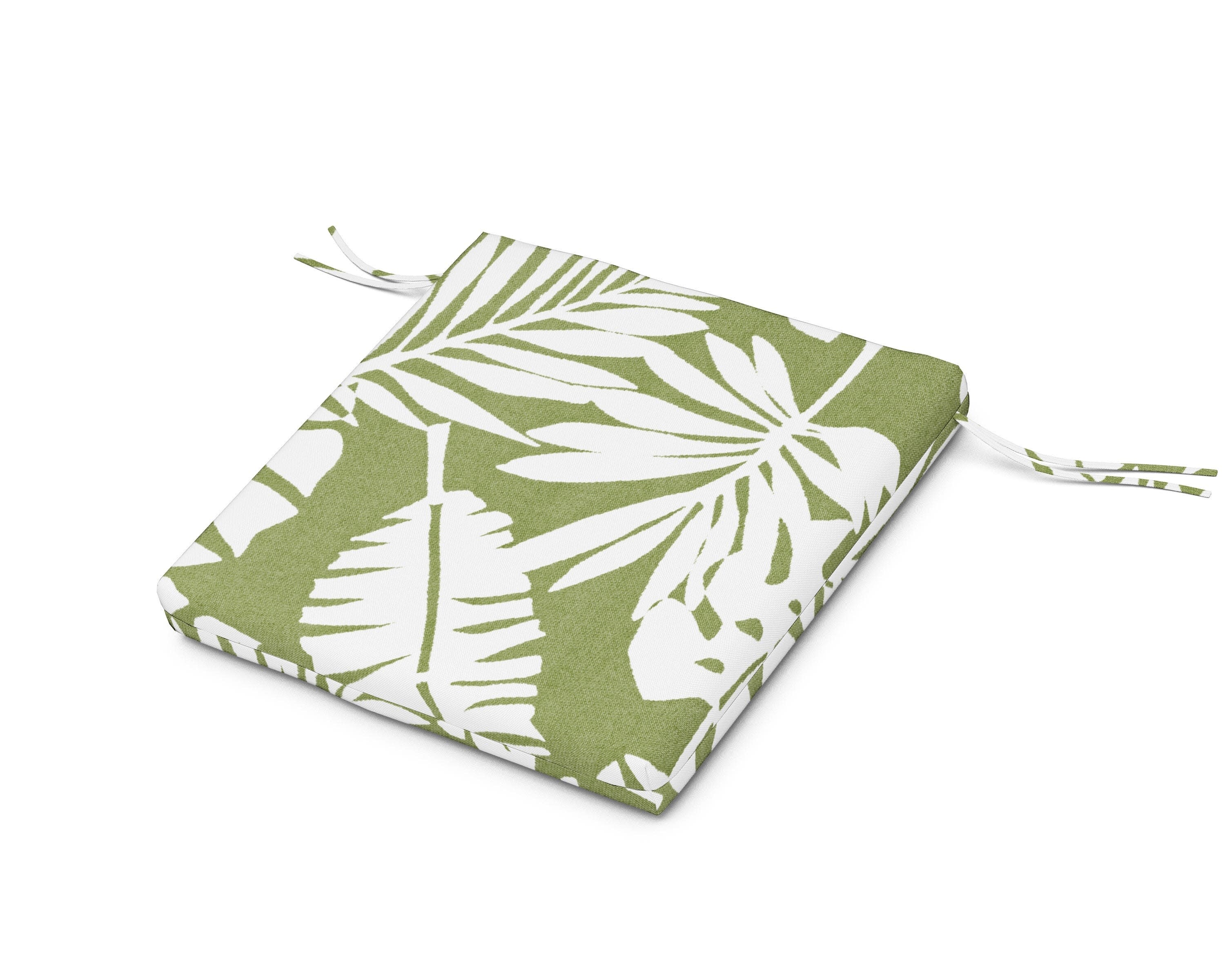 Seat Cushion 21.5"D x 21"W x 2.5"H in Leaf Chive