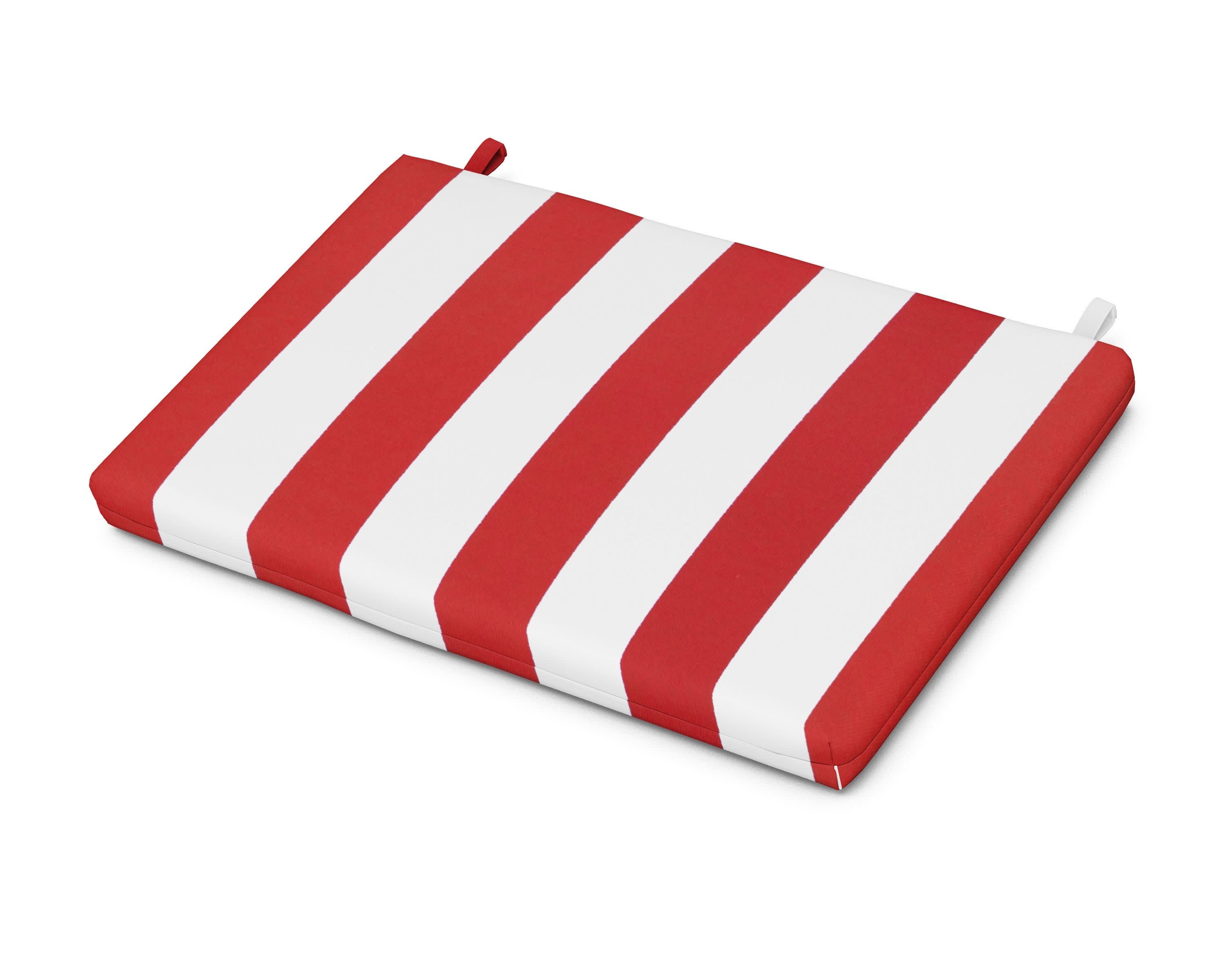 Eastport Lounge Chair Cushion in Cabana Stripe Crimson