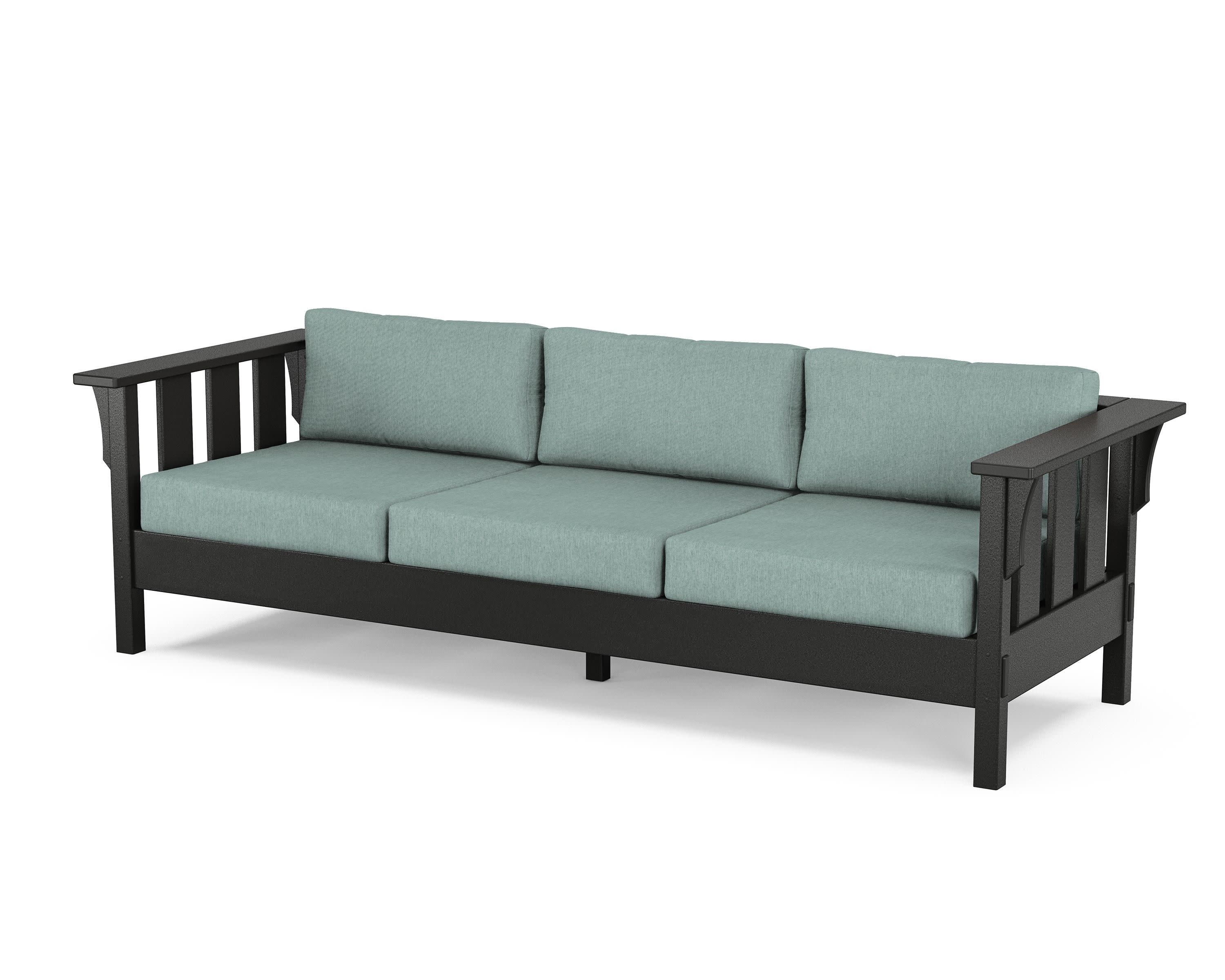 Acadia Deep Seating Sofa in Black / Glacier Spa