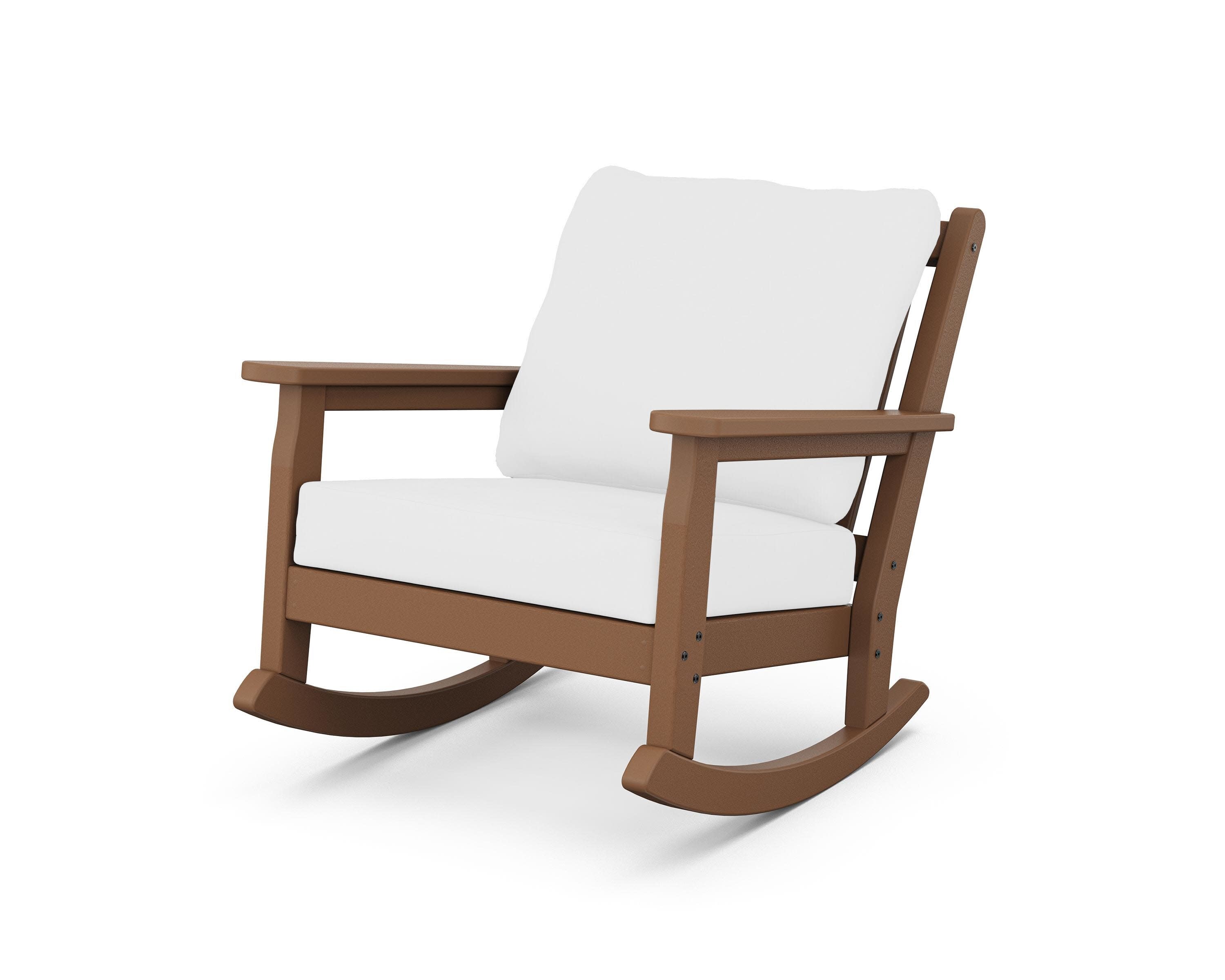 Chippendale Deep Seating Rocking Chair in Teak / Natural