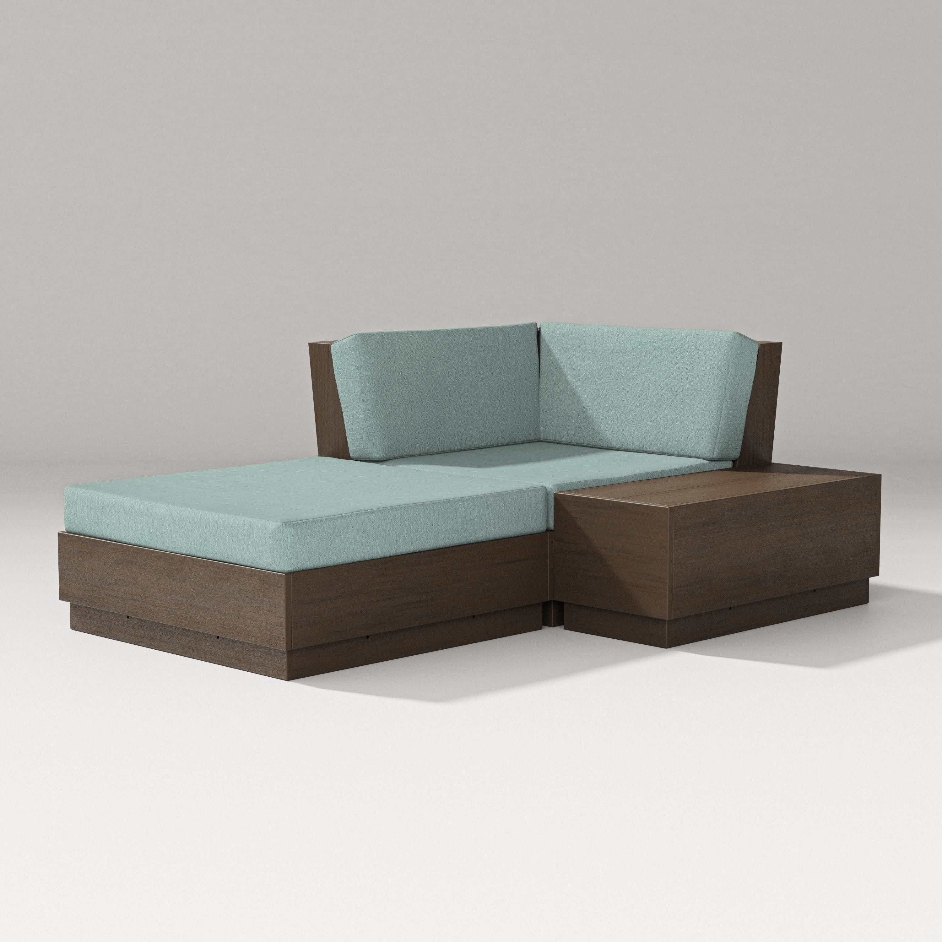 Elevate Corner Chaise in Kona / Glacier Spa
