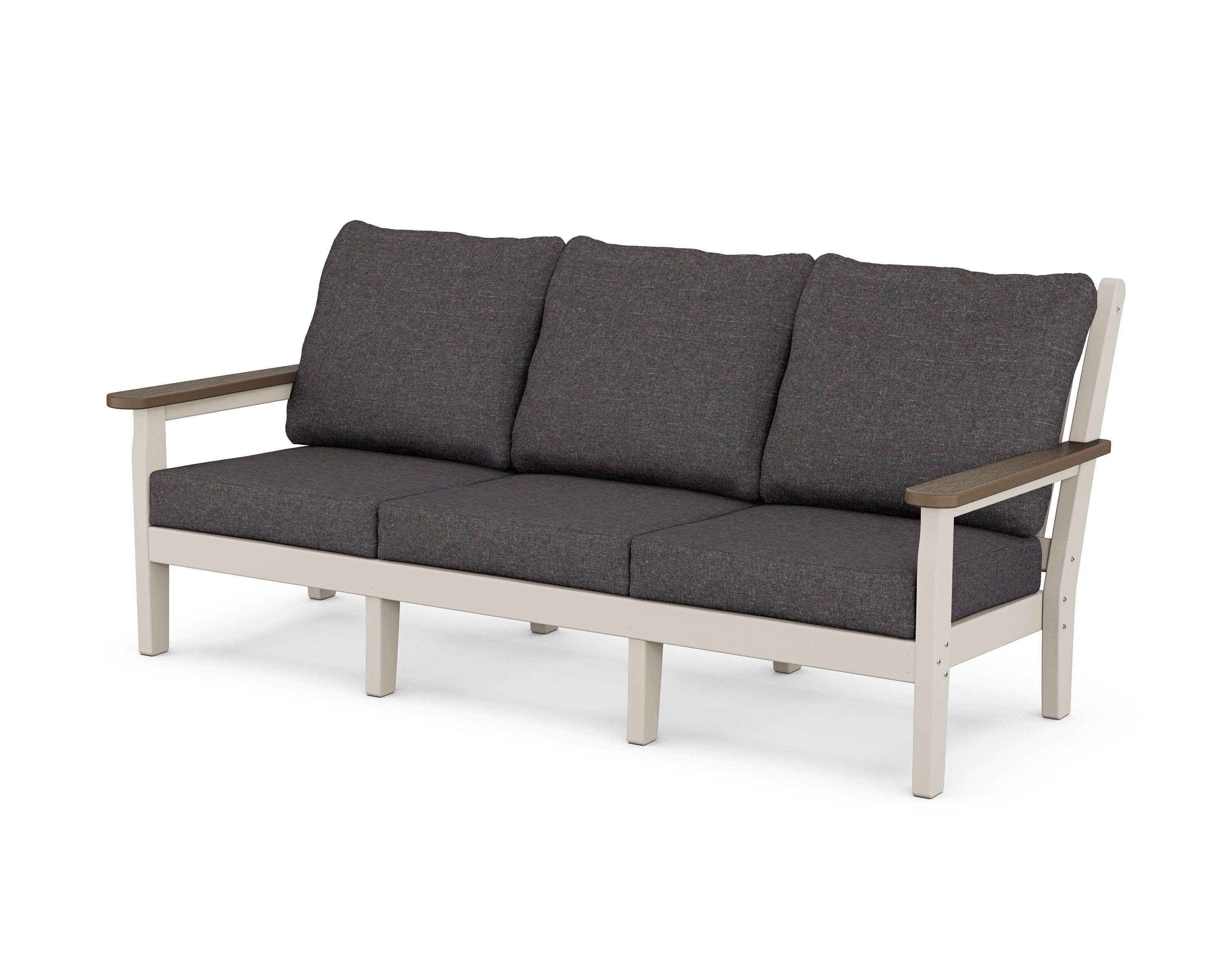 Chippendale Deep Seating Sofa in Sand / Kona / Ash Charcoal