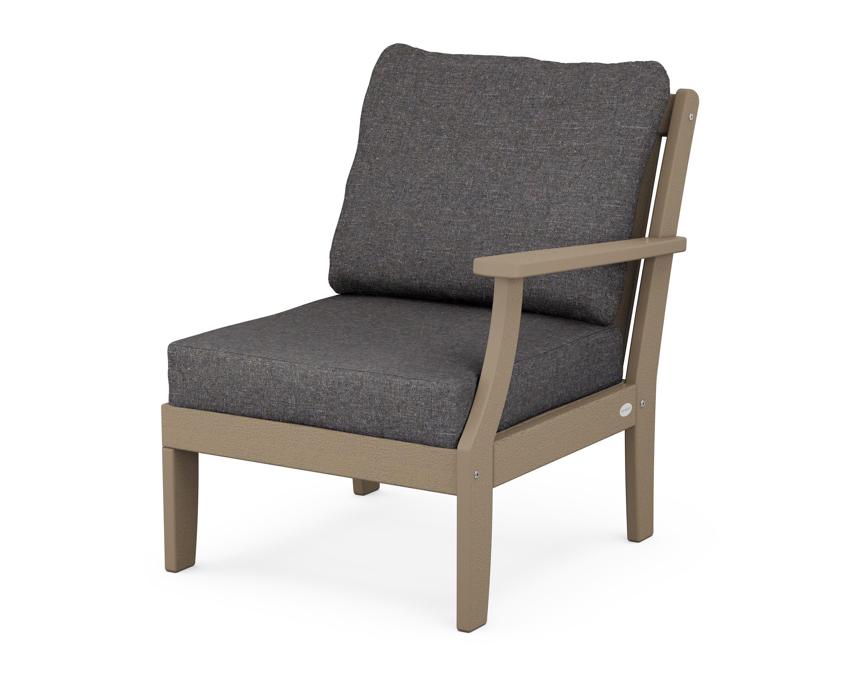 Braxton Modular Right Arm Chair in Vintage Sahara / Ash Charcoal