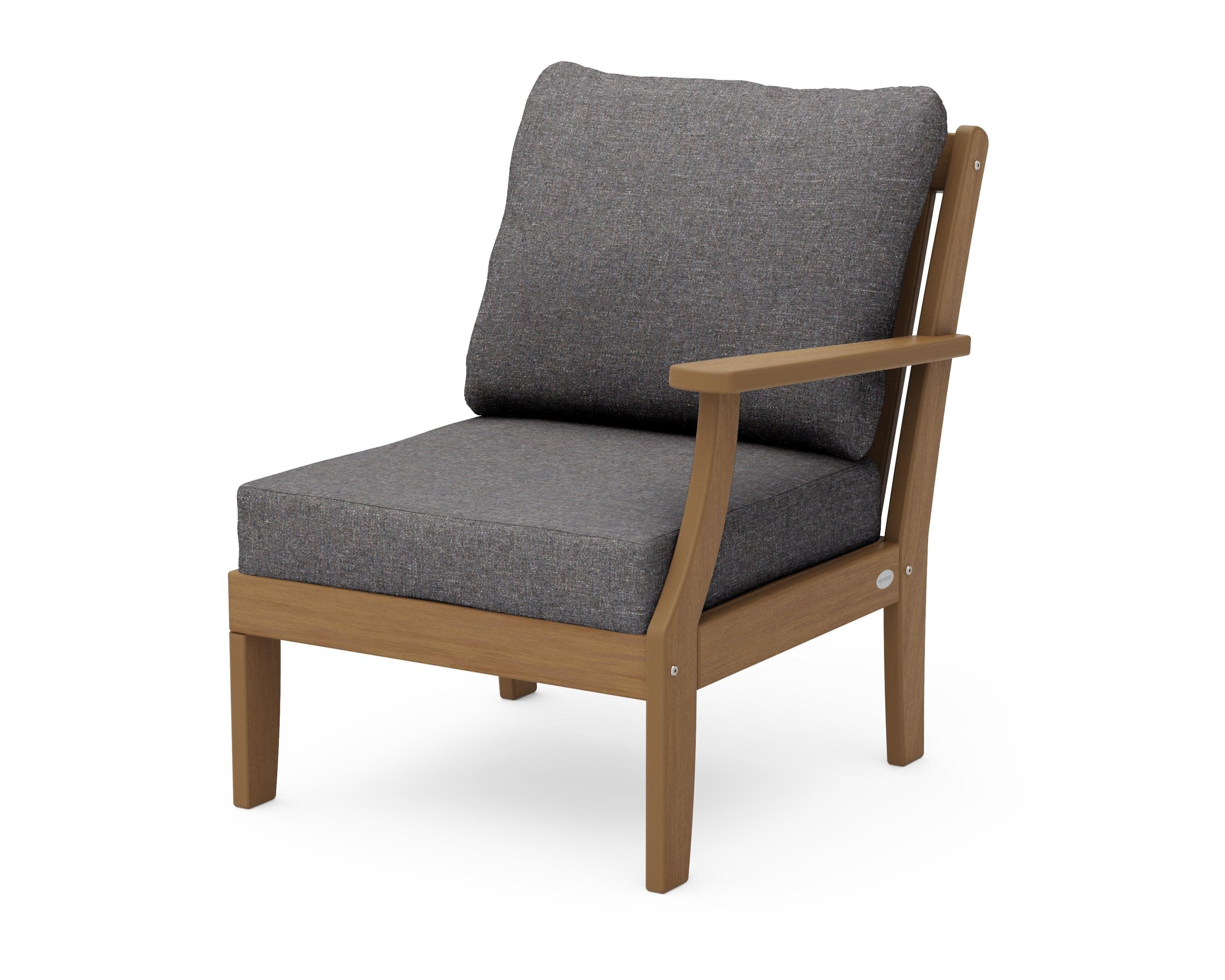 Braxton Modular Right Arm Chair in Natural / Ash Charcoal