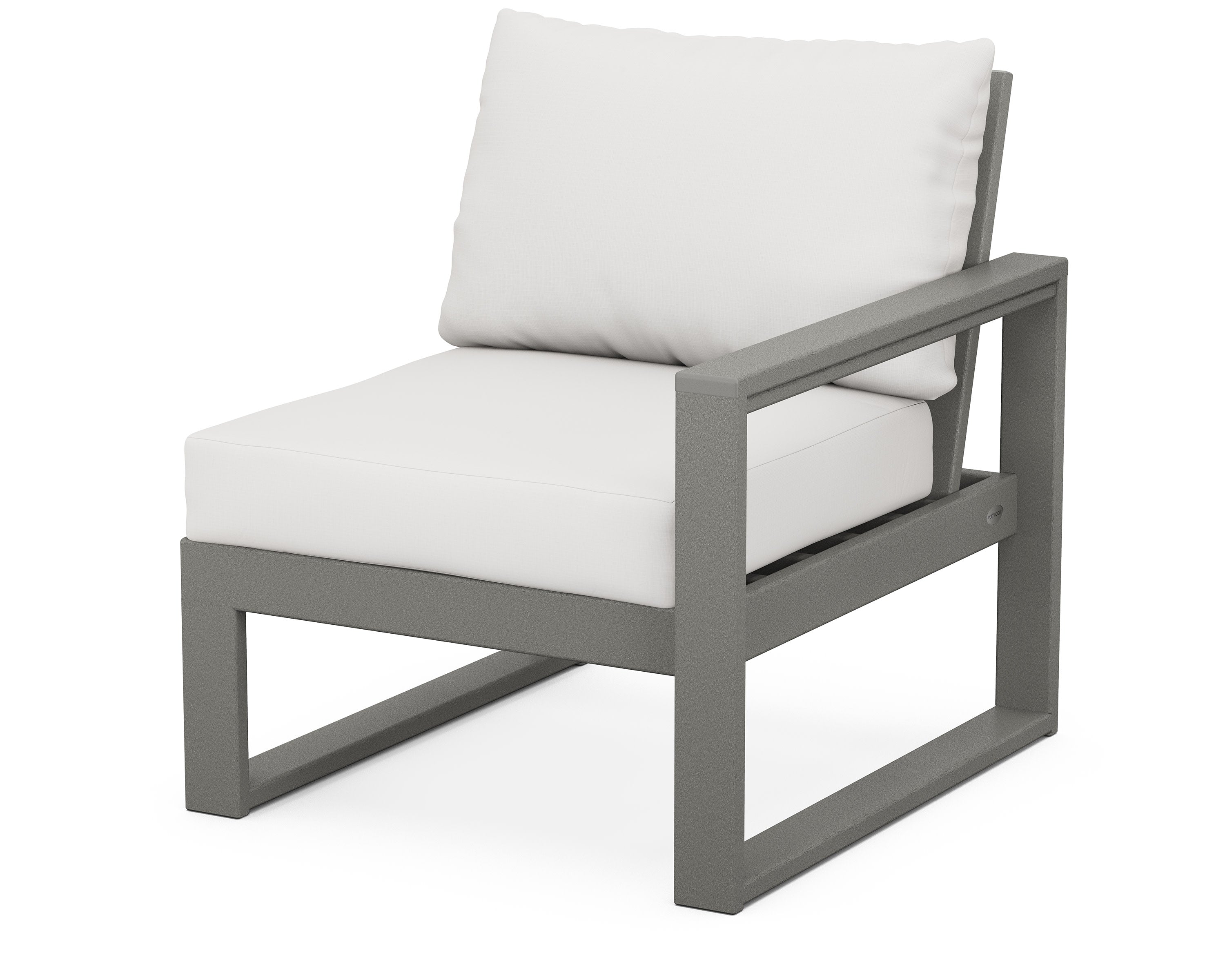 EDGE Modular Right Arm Chair in Slate Grey / Natural Linen