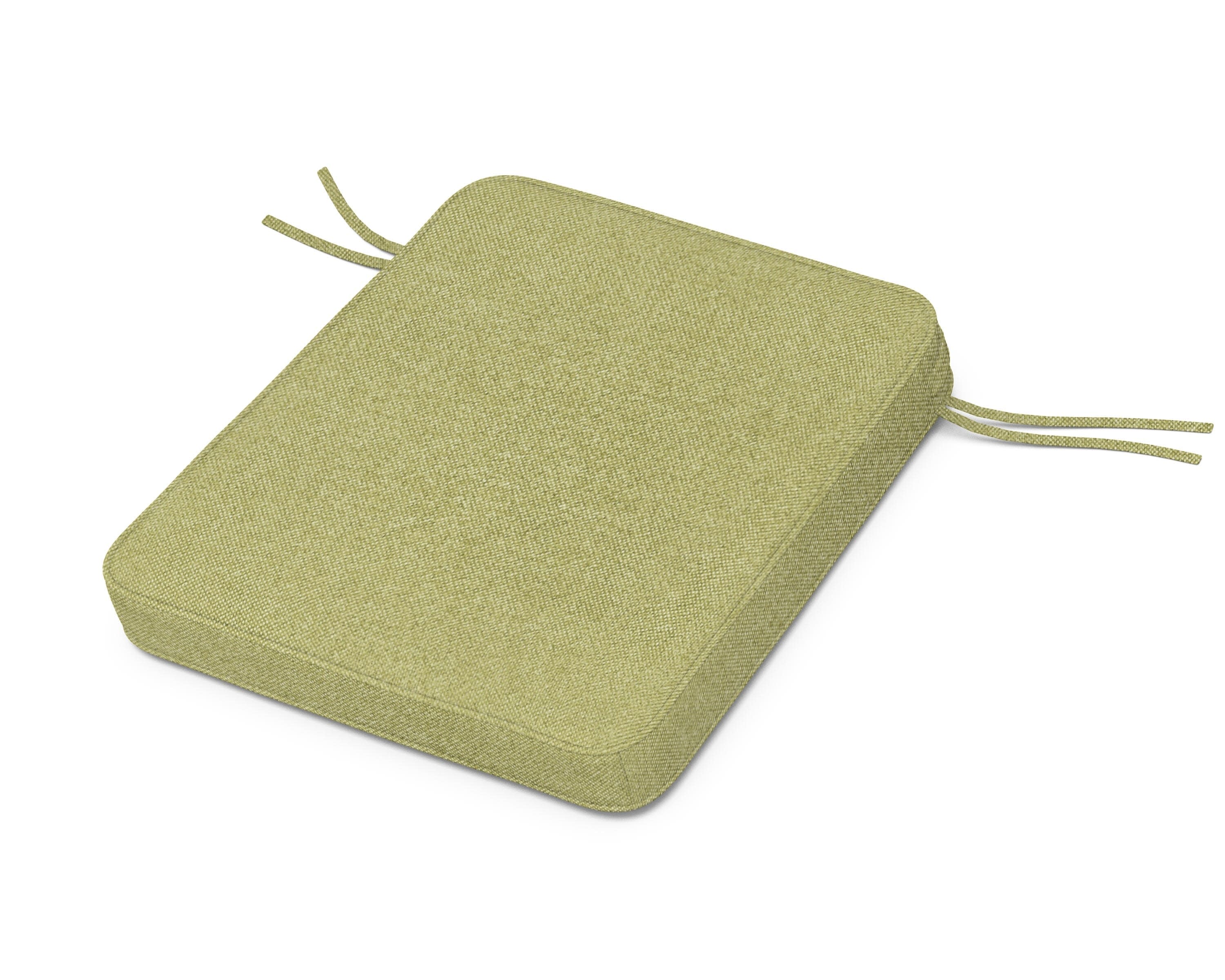 Chinoiserie Rocker Seat Cushion in Chartreuse Boucle