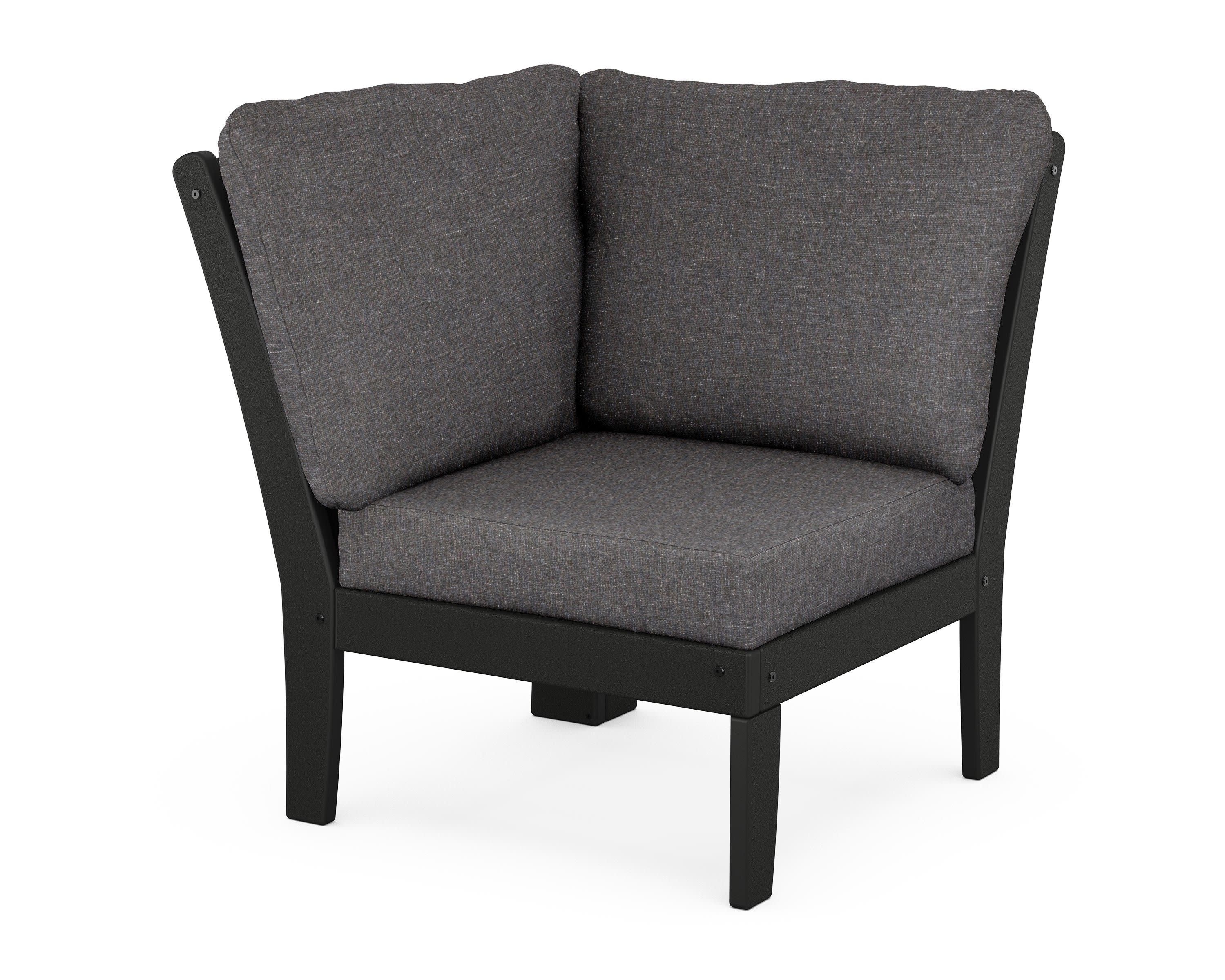 Braxton Modular Corner Chair in Black / Ash Charcoal