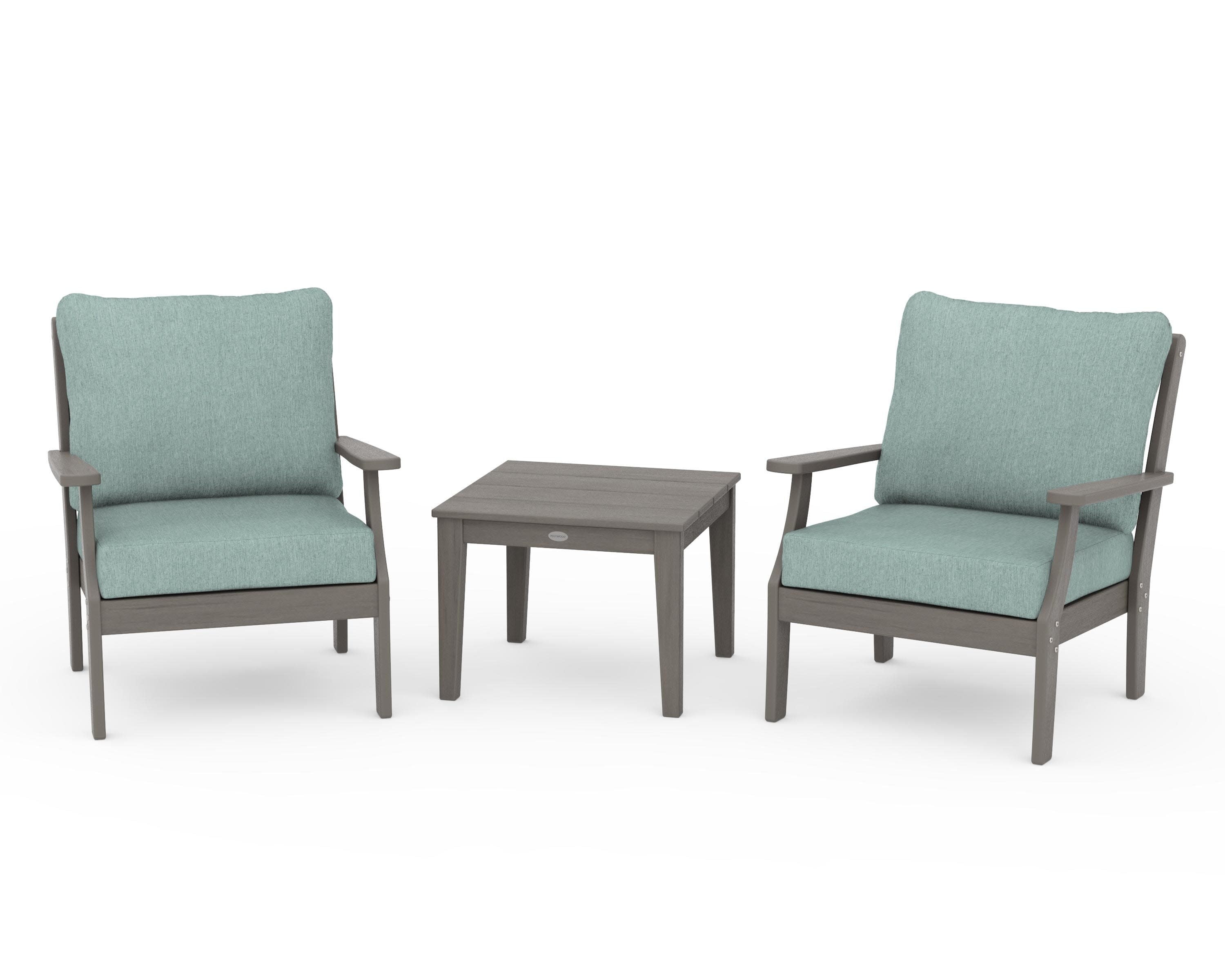 Braxton 3-Piece Deep Seating Set in Driftwood / Glacier Spa