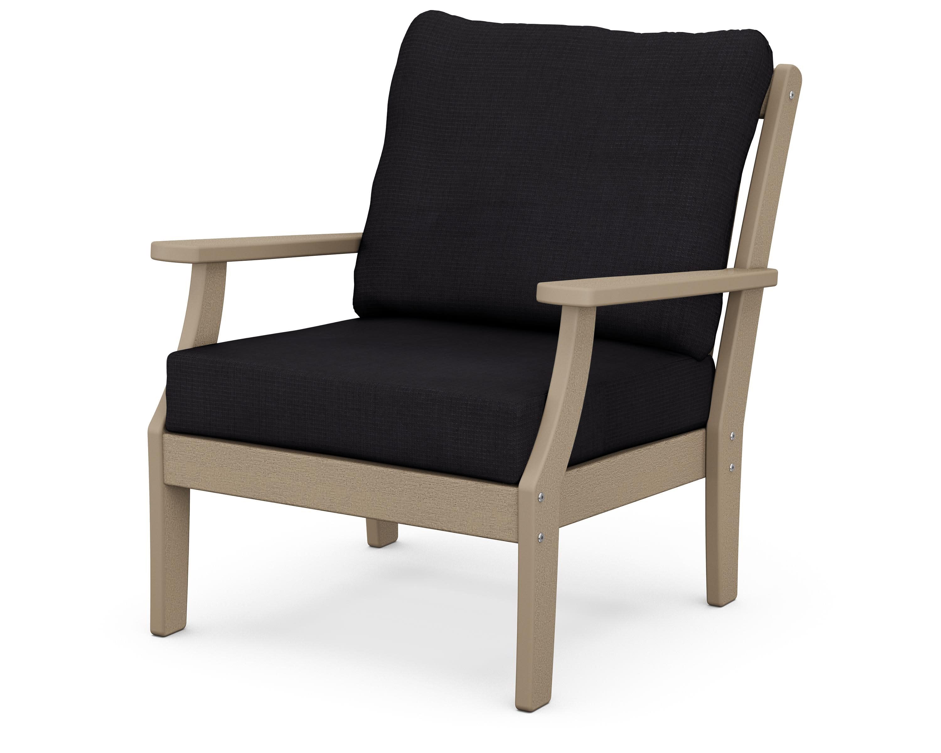 Braxton Deep Seating Chair in Vintage Sahara / Midnight Linen