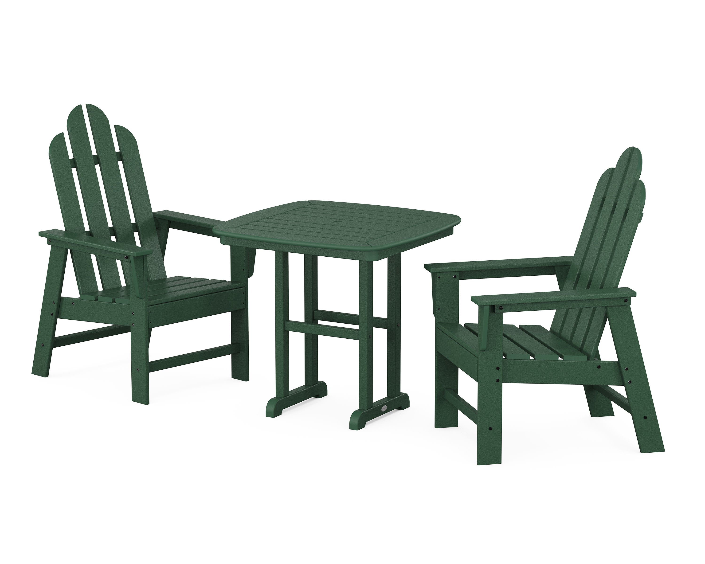 Long Island 3-Piece Dining Set in Green