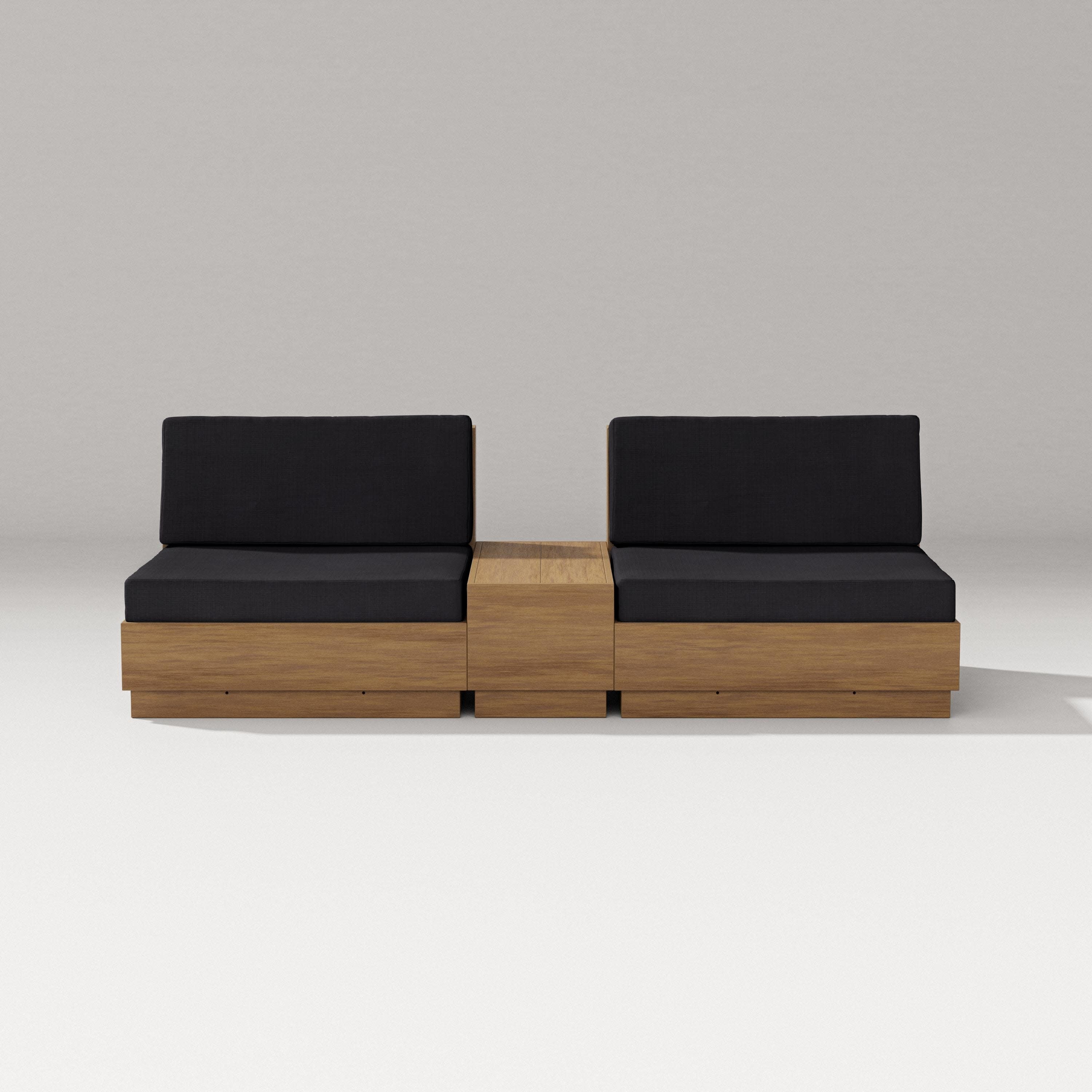 Elevate Lounge Chair Set in Natural / Midnight Linen