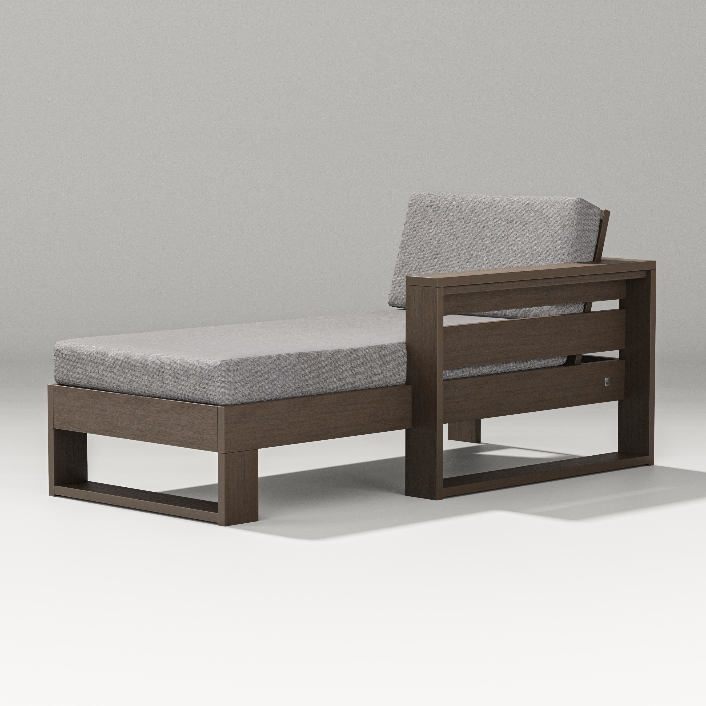 Latitude Modular Right Arm Chaise in Kona / Grey Mist