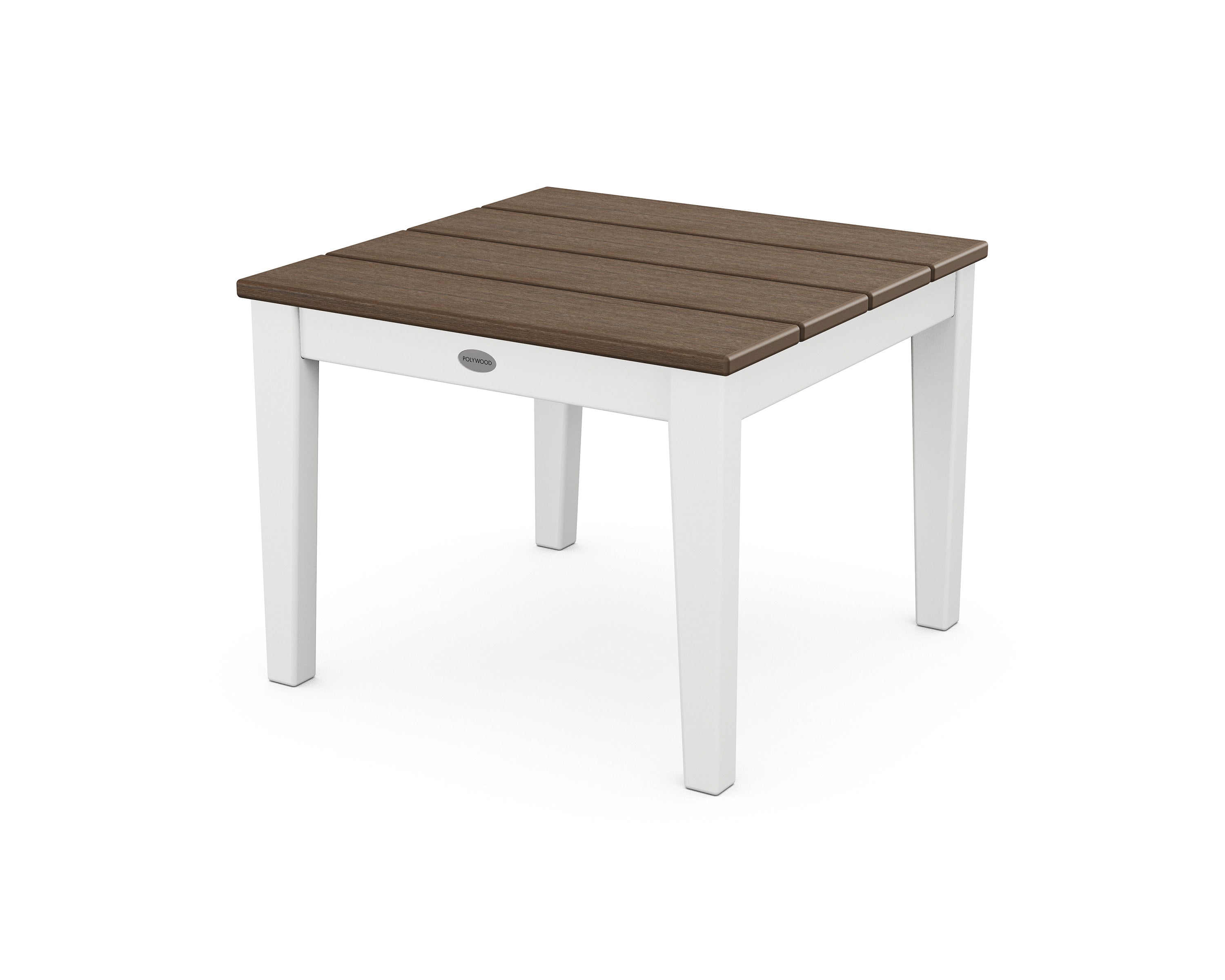 Newport 22" End Table in White / Kona