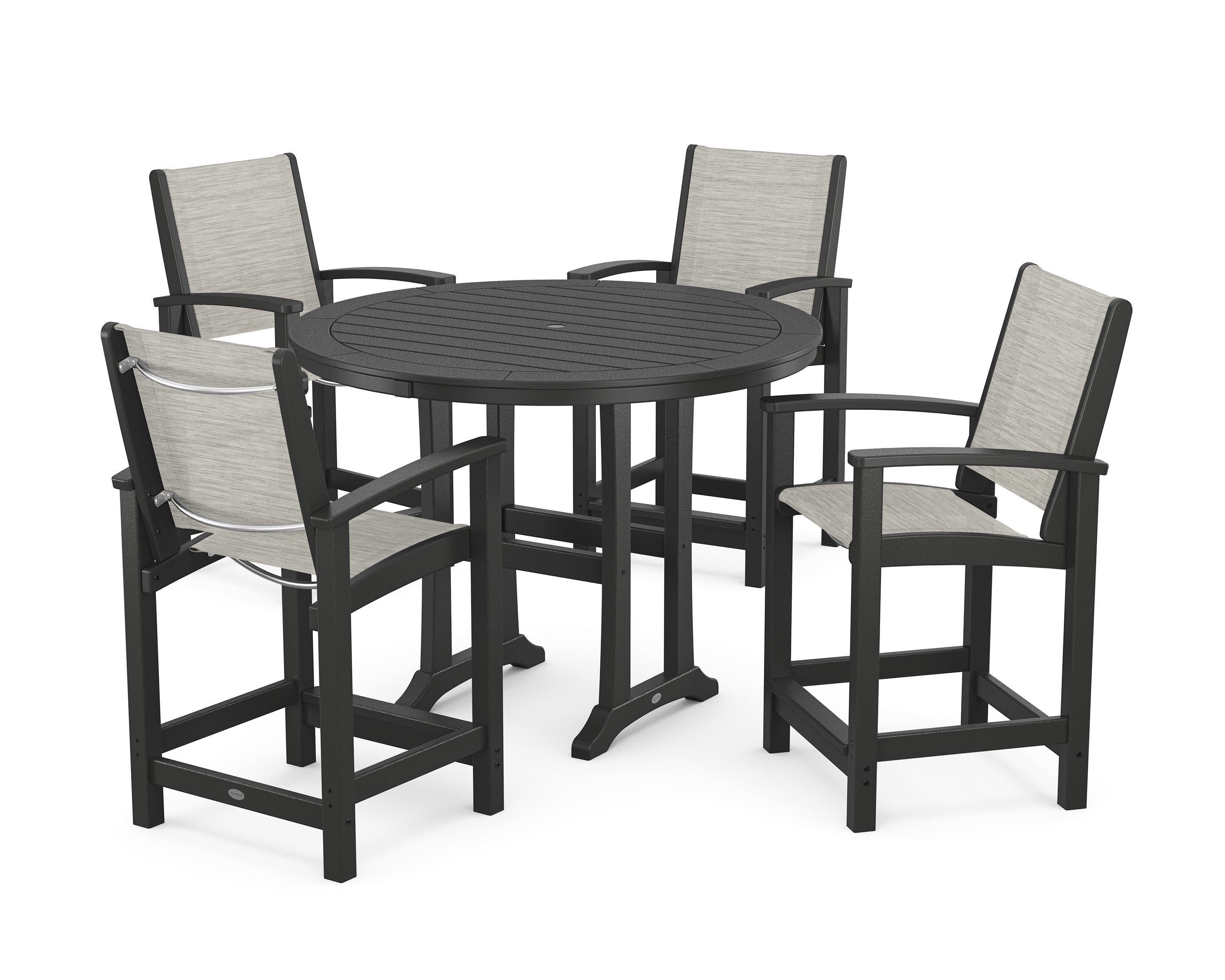 Coastal 5-Piece Counter Set in Black / Birch Sling
