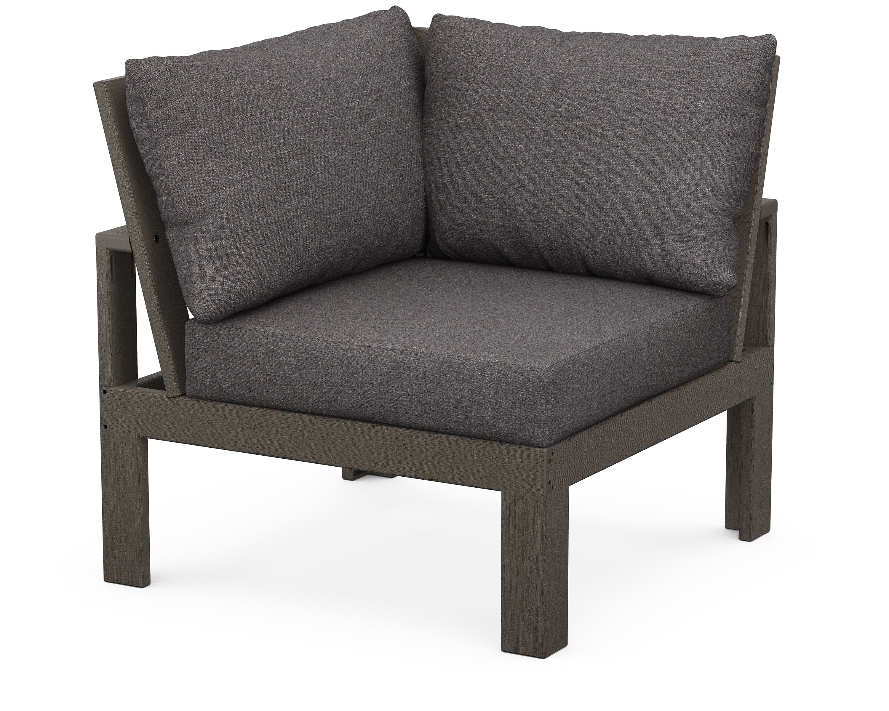 Modular Corner Chair in Vintage Coffee / Ash Charcoal
